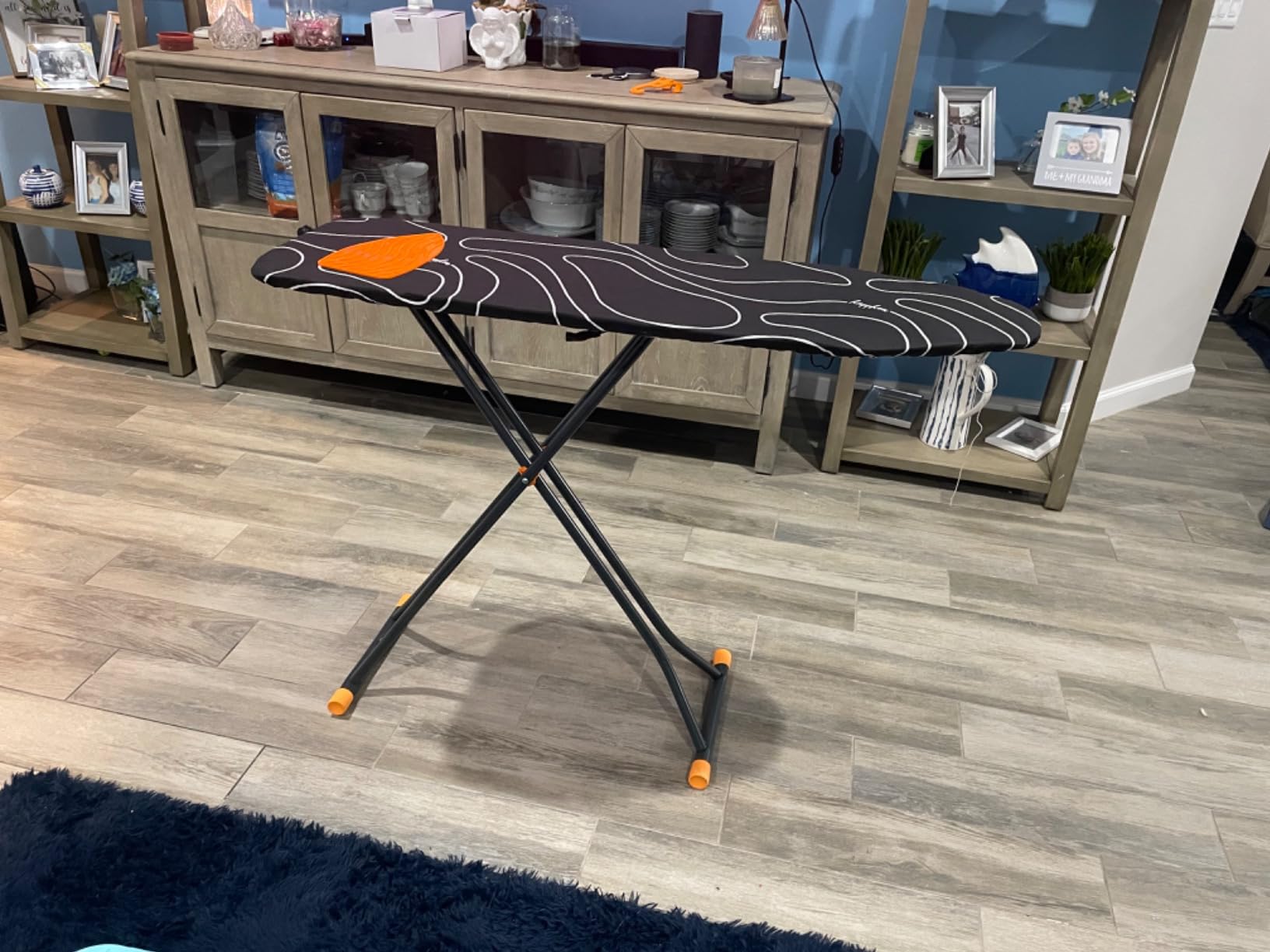Ironing Board, Compact and Space Saver Foldable Iron Board, Safety Ironing with Park Zone and 3 Layers Extra Thick Cover, Adjustable Height, Easy Storage with Smart Hanger and Lightweight Design customer photo 2