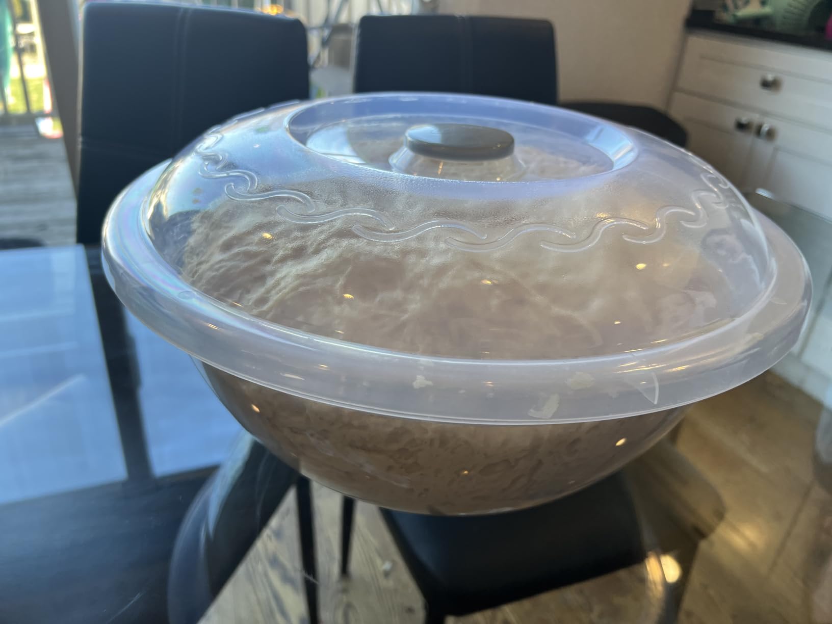 The Challah Bowl with Lid - Dough Riser - Proofer - Plastic Bowl with Cover/Lid - Extra Large 10 Liters - can fit 5Lbs of flour customer photo 1
