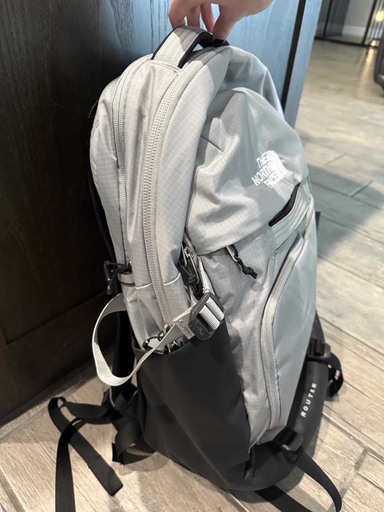 The North Face Router Everyday Laptop Backpack - Daypack, Water Repellent, Laptop Sleeve, Reflective Details, TNF Black/TNF Black-NPF, One Size customer photo 1