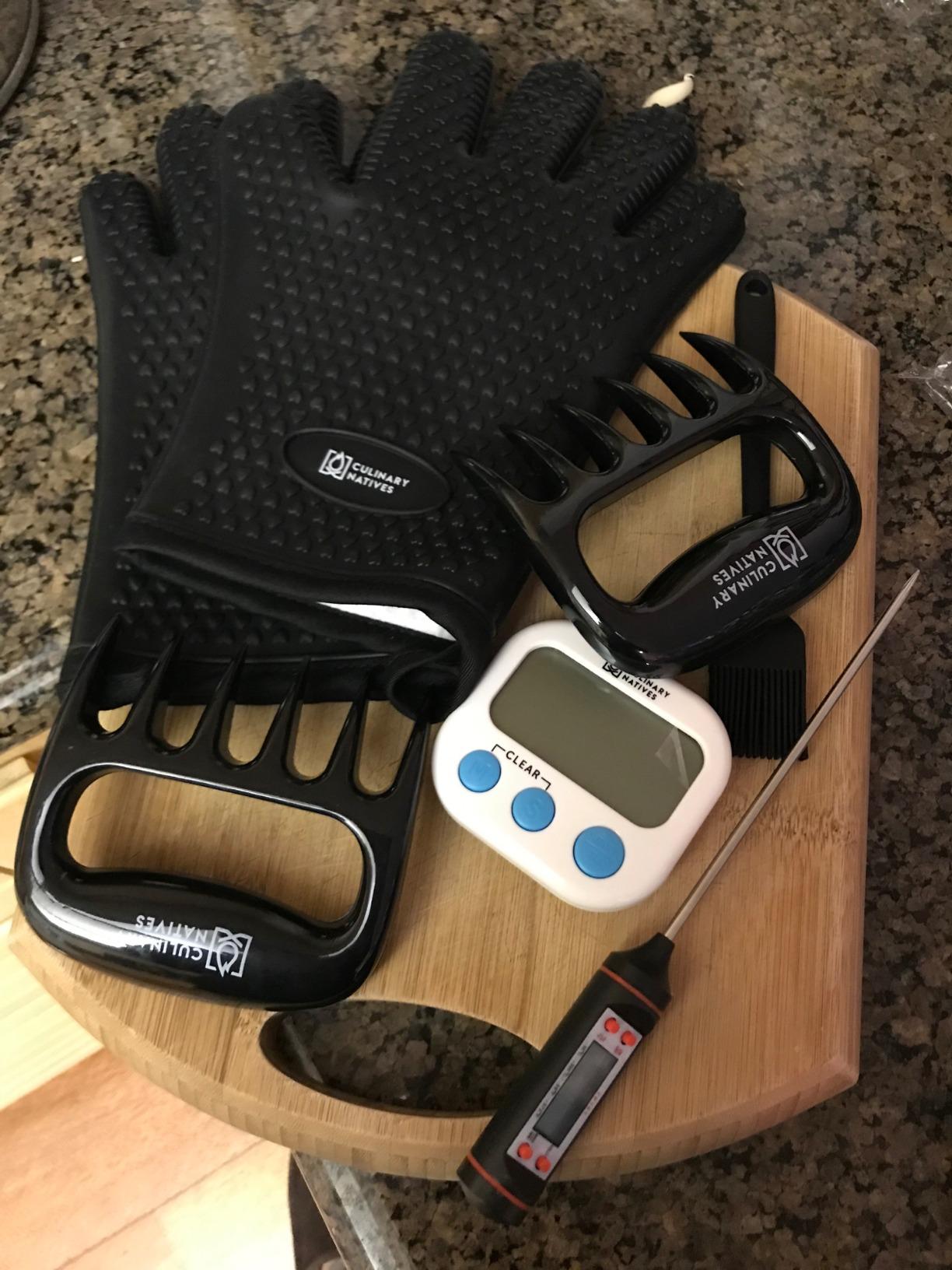 Smoker Gloves and Meat Claws | No.1 Heat Resistant BBQ Grill Gloves | Meat Shredder Claws | Thermometer | Silicone Smoker Oven Mitts & Pulled Pork Shredders | Barbecue, Grilling, Smoking, Shredding customer photo 1