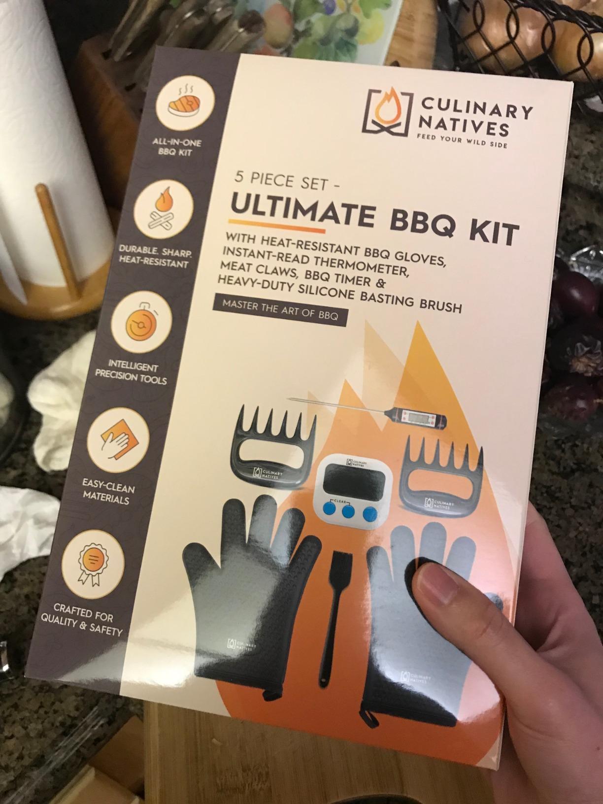Smoker Gloves and Meat Claws | No.1 Heat Resistant BBQ Grill Gloves | Meat Shredder Claws | Thermometer | Silicone Smoker Oven Mitts & Pulled Pork Shredders | Barbecue, Grilling, Smoking, Shredding customer photo 2