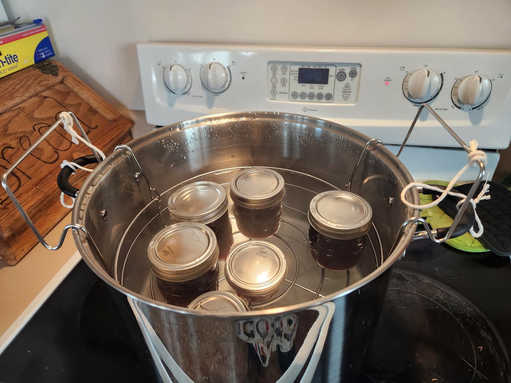 Cook N Home Water Bath Canner with Jar Rack & Glass Lid, Professional Stainless Steel Canning Pot 20 Quart customer photo 2