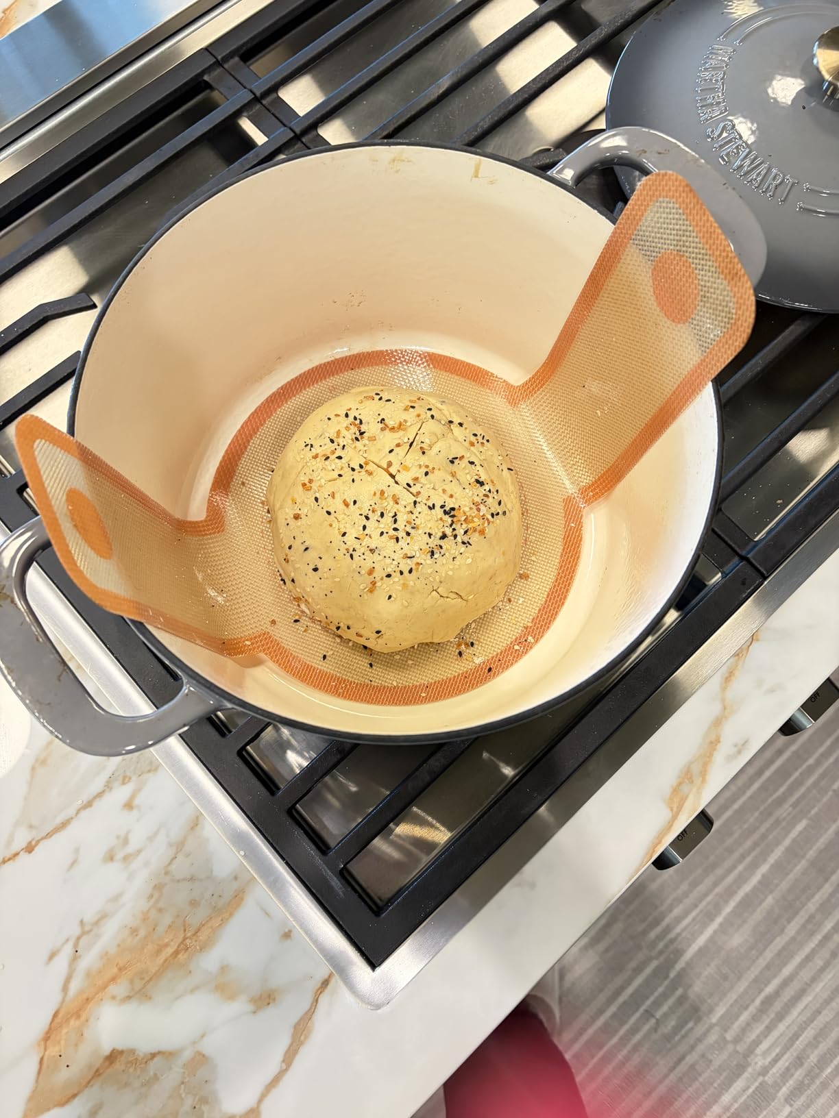 Silicone Bread Sling for Dutch Oven, Non-Stick & Easy to Clean Baking Mat Set, 2 Pcs Reusable Bread Sling for Sourdough Tools & Accessories customer photo 1