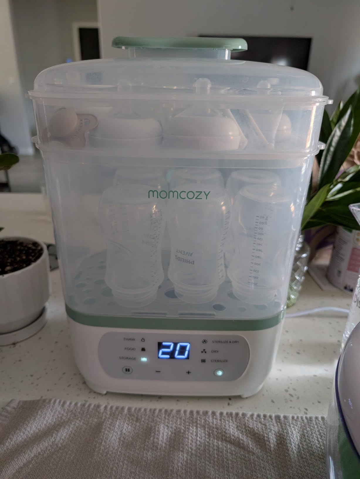 Momcozy Bottle Sterilizer and Dryer, 8-in-1 Electric Steam Baby Bottle Sterilizer for Baby Bottles, Baby stuffs & Breast Pump Accessories customer photo 1