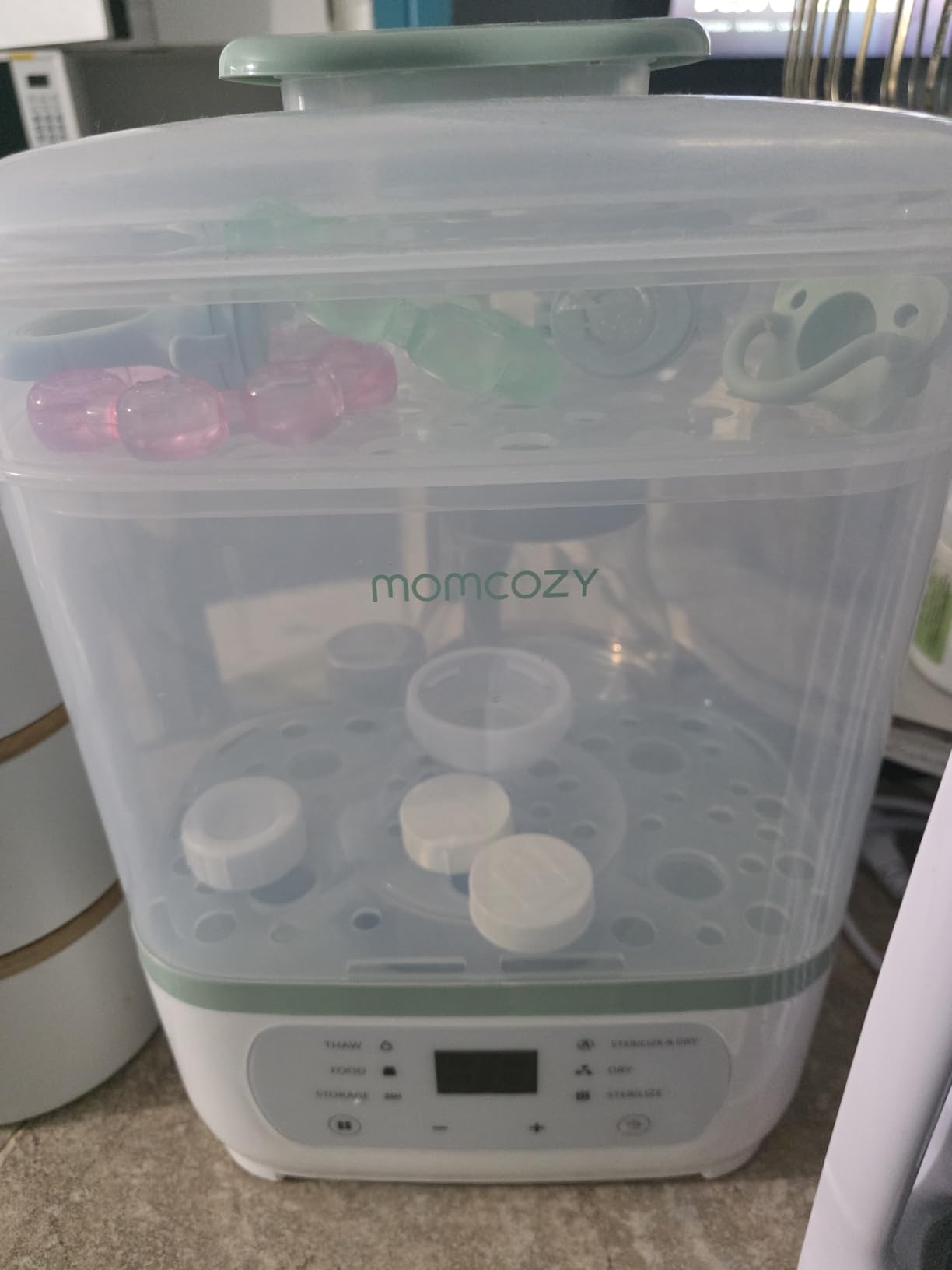 Momcozy Bottle Sterilizer and Dryer, 8-in-1 Electric Steam Baby Bottle Sterilizer for Baby Bottles, Baby stuffs & Breast Pump Accessories customer photo 2