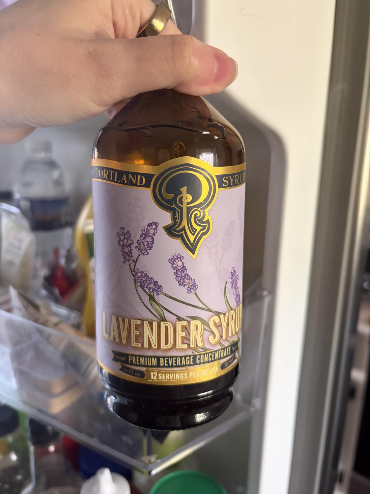 Portland Syrups Lavender Syrup - Premium Beverage Concentrate for Delicious Cocktails, Tea, Soda, Coffee Drinks, Baking, and More - 12 oz with 12 Servings (Pack of 1) customer photo 1