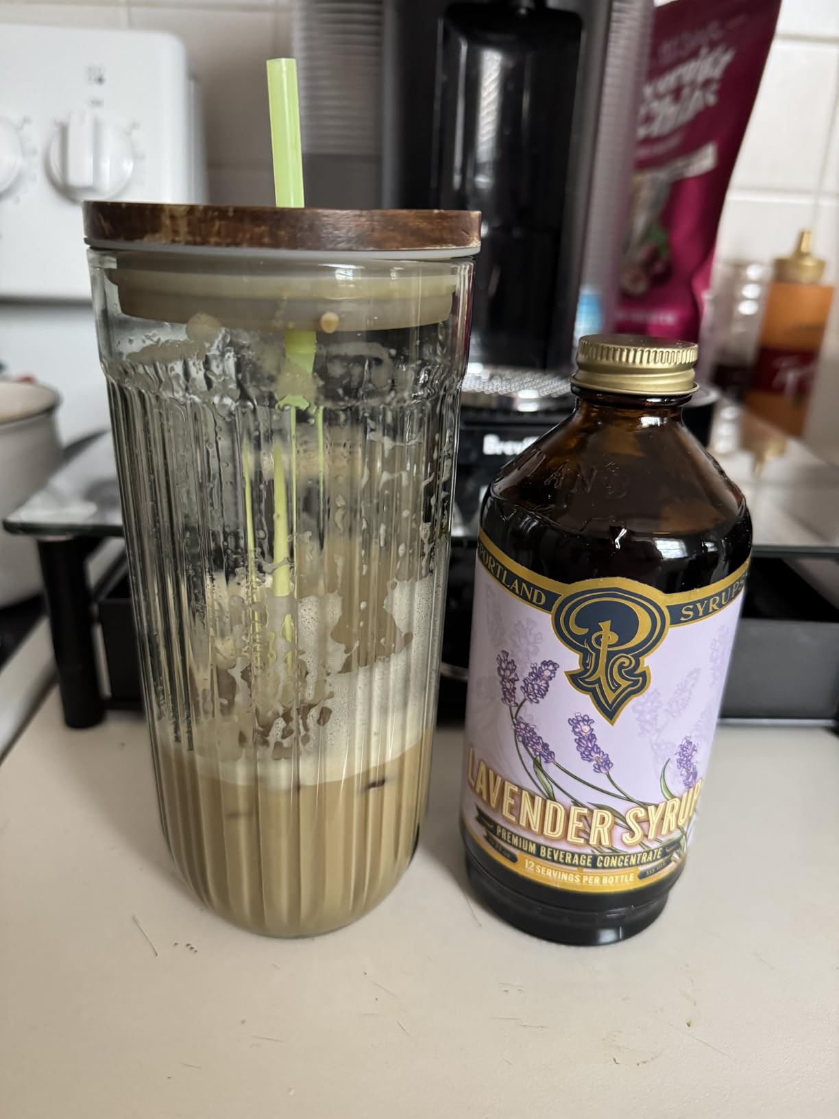 Portland Syrups Lavender Syrup - Premium Beverage Concentrate for Delicious Cocktails, Tea, Soda, Coffee Drinks, Baking, and More - 12 oz with 12 Servings (Pack of 1) customer photo 2