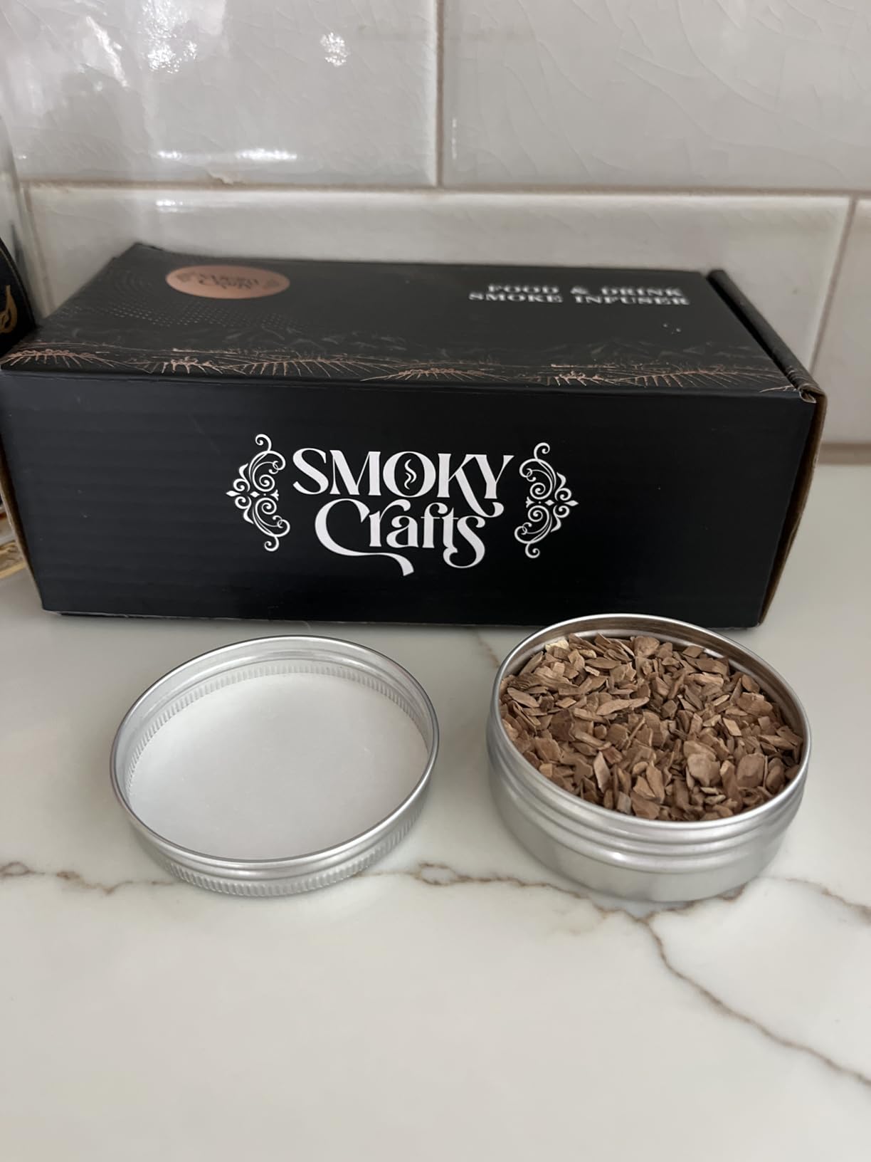 Smoky Crafts 5 x 2oz Wood Chips for Cocktail Smoker (Set of 5: Cherry, Hickory, Apple, Mesquite, Walnut) - 5 Flavors of Smoking Gun Wood Chips - Whiskey Gifts for Men customer photo 1