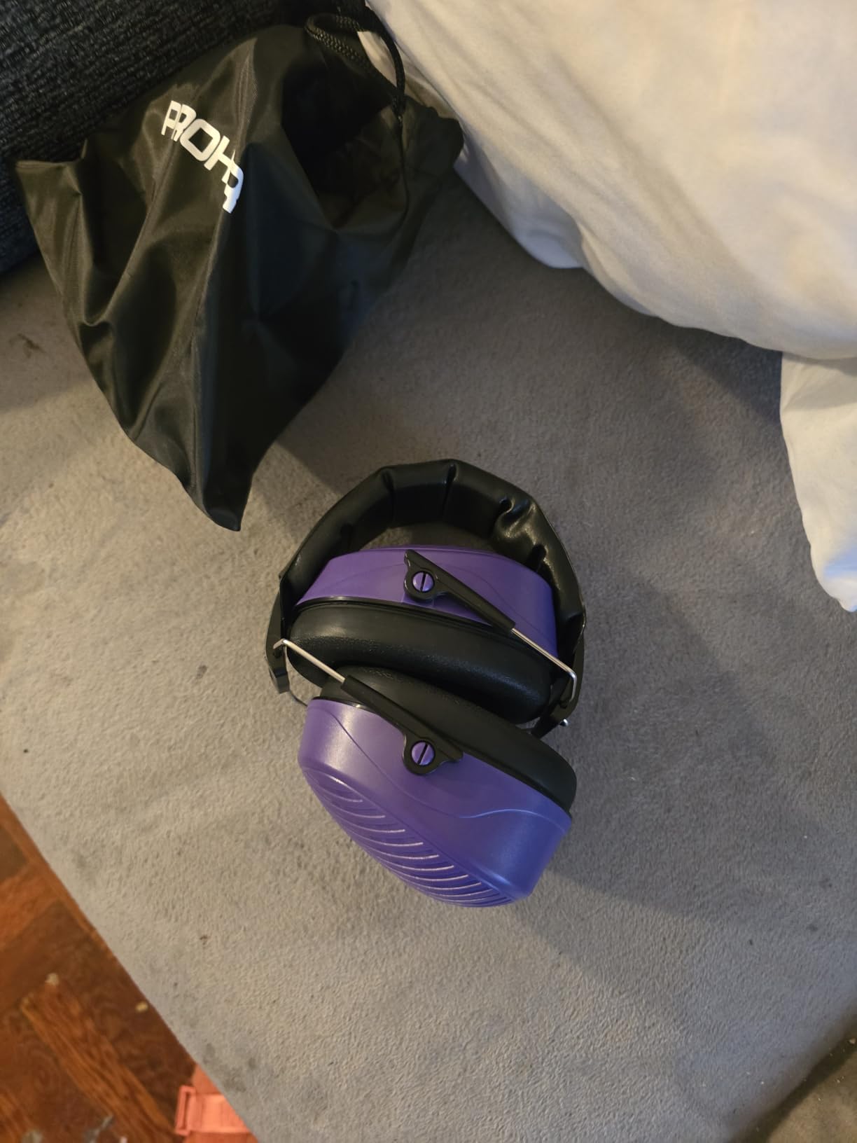 PROHEAR 038 Ear Protection Safety Earmuffs for Mowing, 28dB Noise Reduction Passive Hearing Protector customer photo 2