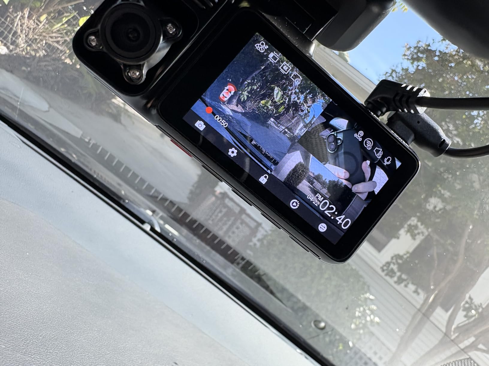 REDTIGER F17 4K 3 Channel Dash Cam, STARVIS 2 IMX675 HDR, 2160P+1080P+1080P Front Inside and Rear Triple Car Camera with 64GB Card, 5.8GHz WiFi GPS, IR Night Vision, G Sensor, WDR, Parking Mode customer photo 1