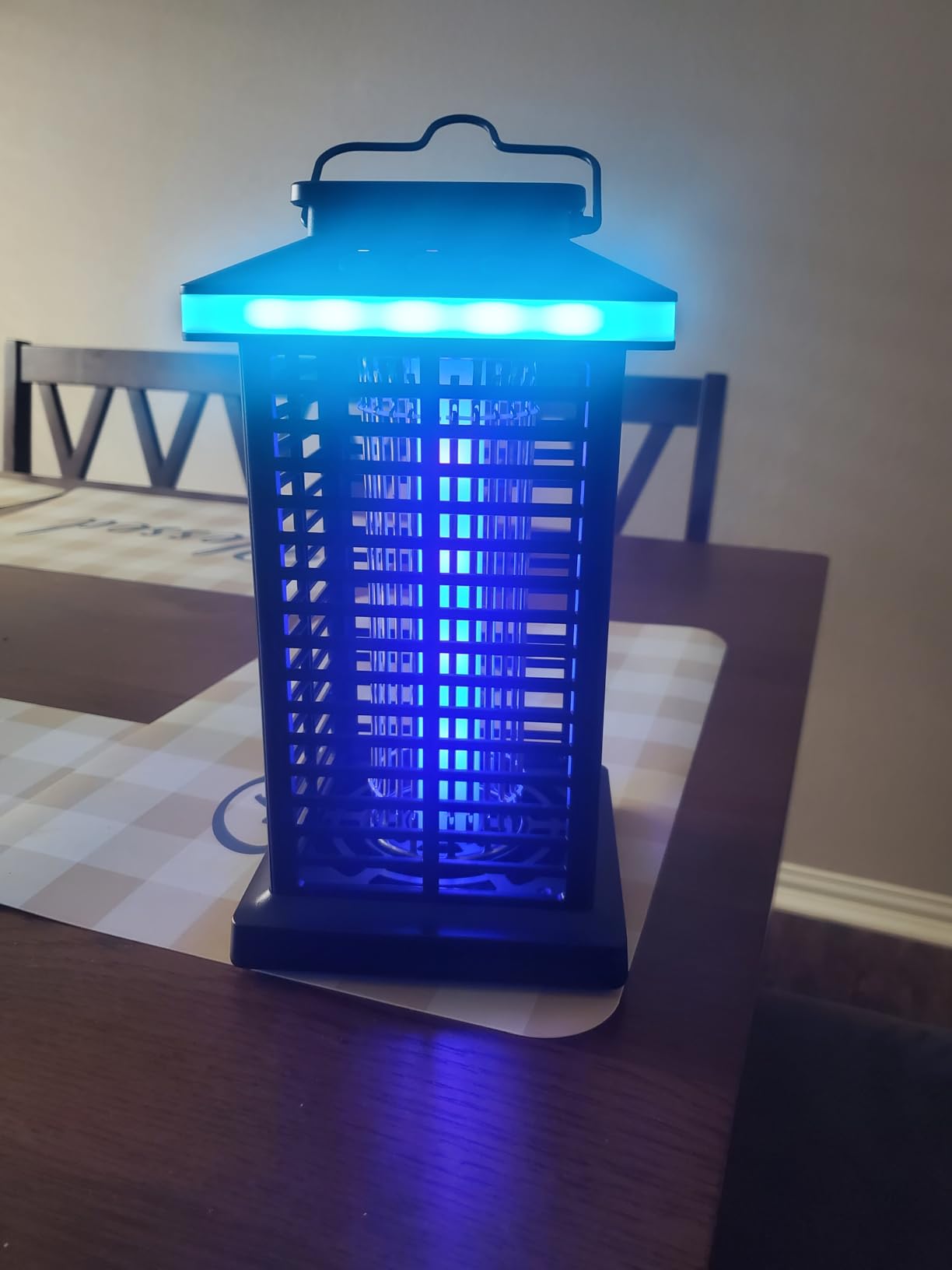 Bug Zapper Outdoor, Mosquito Zapper 2 in 1 Portable & Rechargeable Bug Zapper Outdoor with 5000mAh Battery & LED Night Light, 4000V Electric Fly Zapper for Outside,Patio,Backyard,Garden customer photo 1