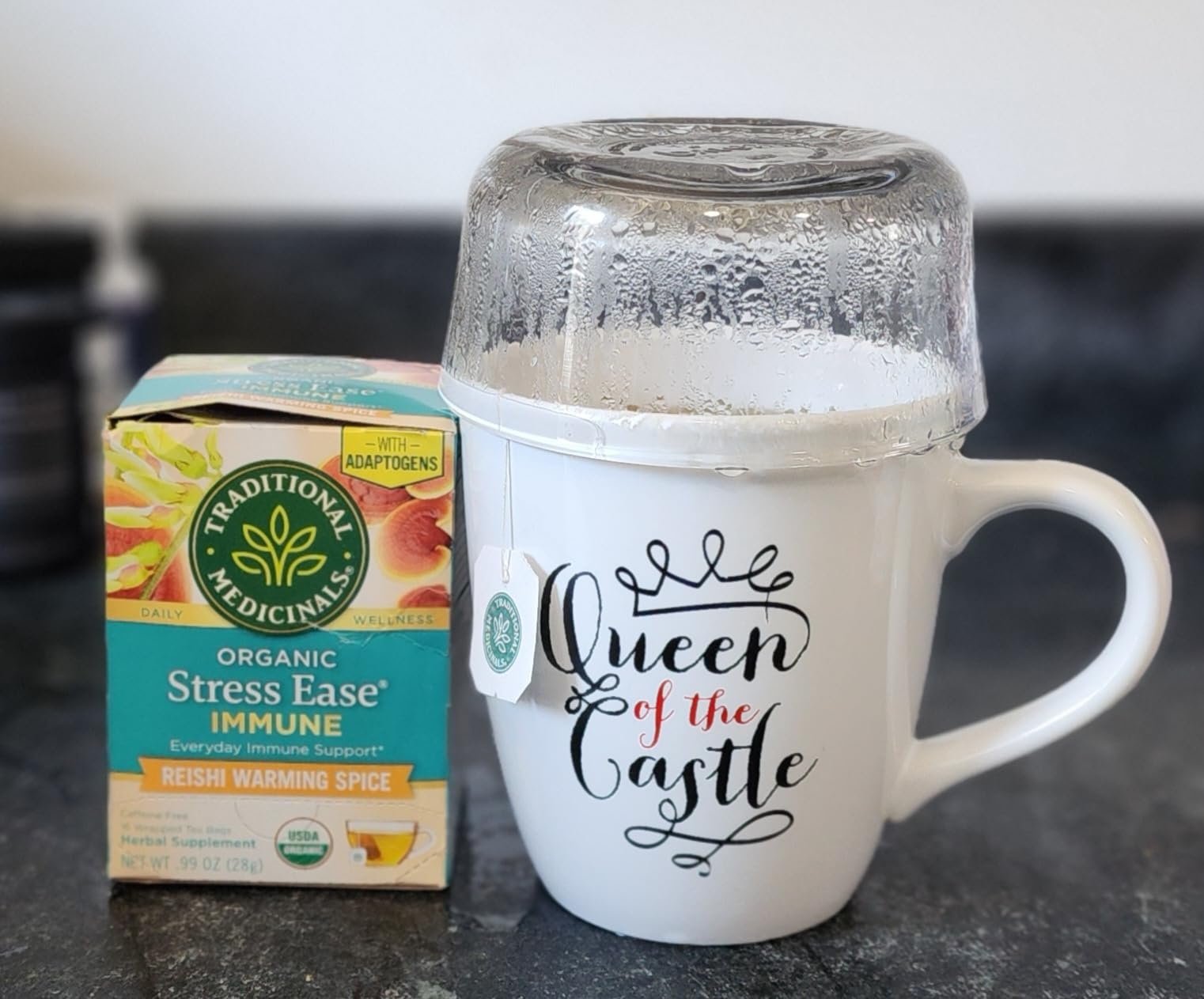 Traditional Medicinals Organic, Stress Ease Immune with Adaptogens, Reishi Warming Spice - Immune Support with Astragalus - Kosher, Non-GMO, Caffeine-Free, Compostable - 16 Tea Bags customer photo 2