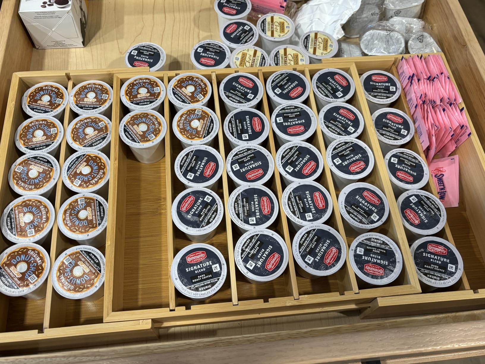 MinBoo Bamboo K Cup Holder for Drawer or Countertop Coffee Pod Holder Expandable K Cup Pod Storage Tea bag organizer customer photo 2