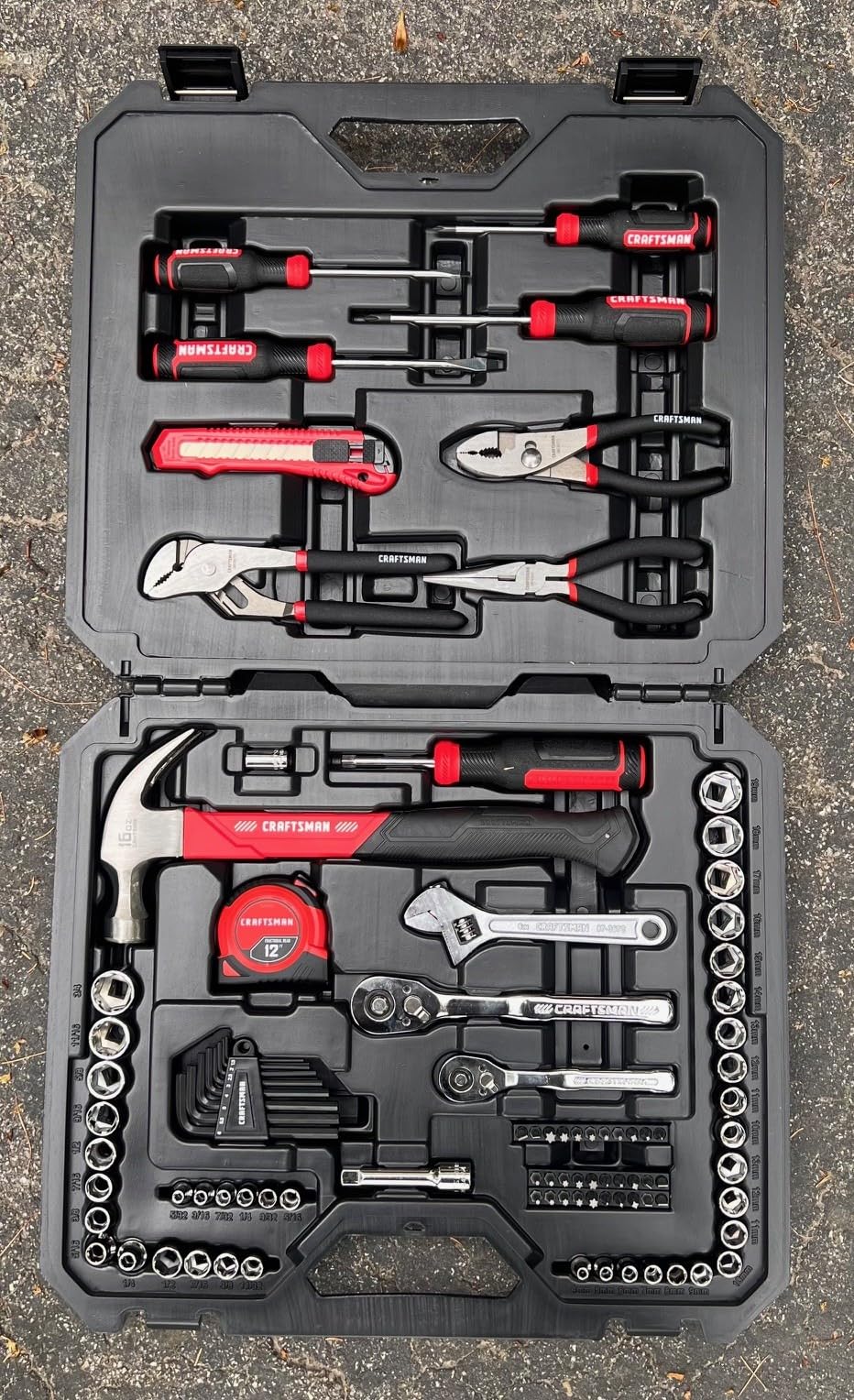 CRAFTSMAN 102-Piece Tool Kit for Home and Car, Durable Hand Tools Set with SAE and Metric Socket Set, Screwdrivers, Wrench, Hammer, Pliers, Knife, Hex Keys, Specialty Bits, Tape Measure customer photo 2
