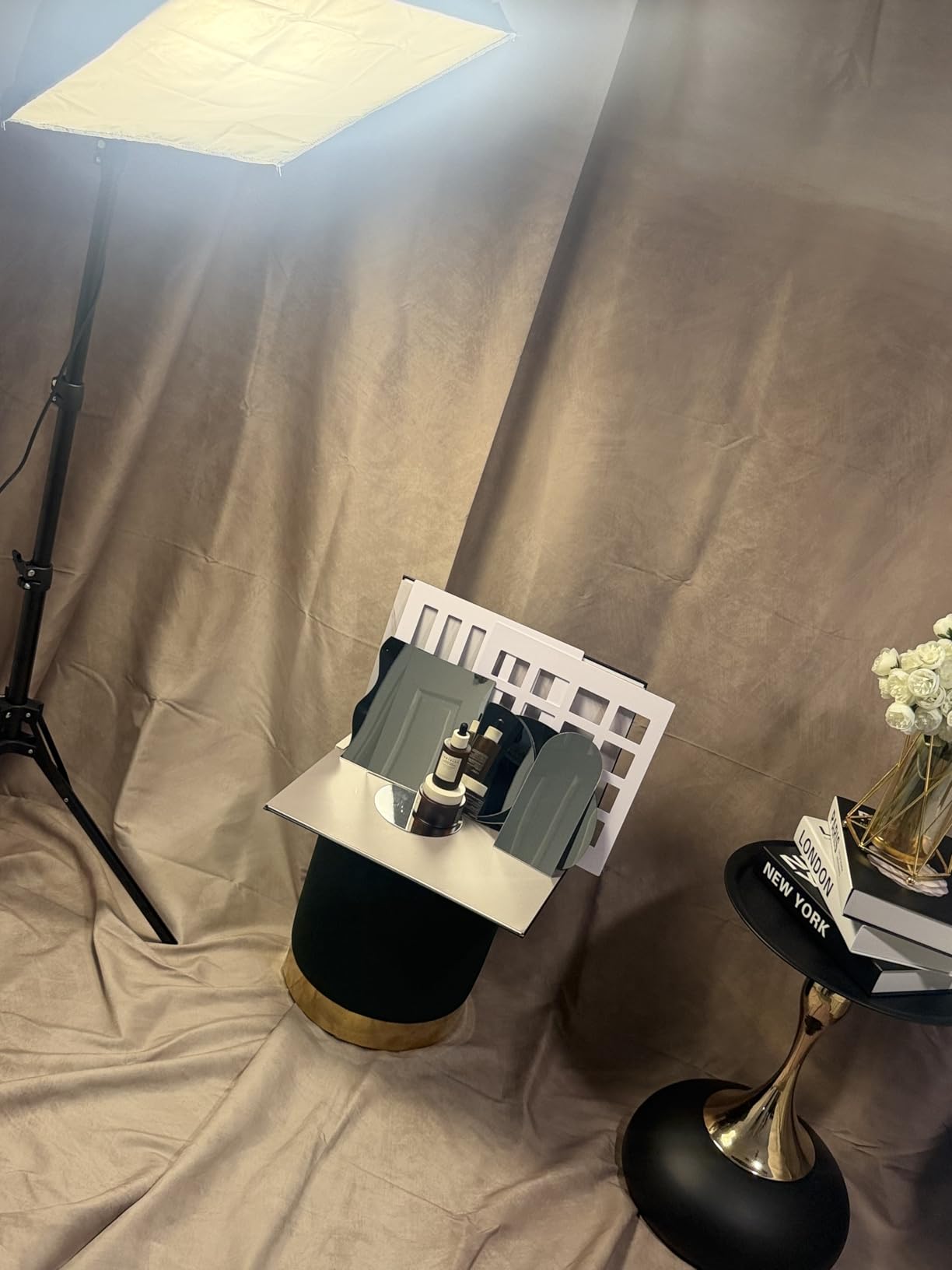 Photography Backdrop Product Photo Background: 10pcs/20pattern Small Product Photoshoot Props kit for Food Jewelry Mini Items Picture (16.5x11.7inch Board Plus) customer photo 2