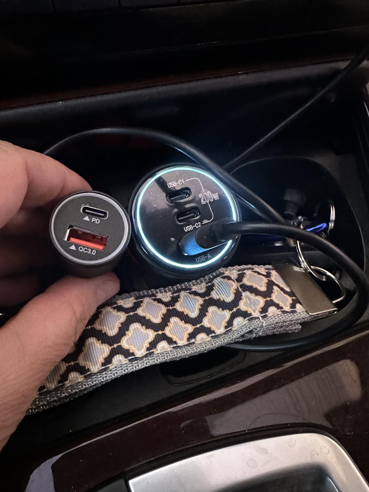 USB C Car Charger Fast Charging 200W, Dual PD 100W Type C Car Charger, PD3.0/QC4.0/PPS Cigarette Lighter Adapter for iPhone 16/15/14/13/12, Galaxy S22/S21 Ultra, MacBook, Laptop etc customer photo 2