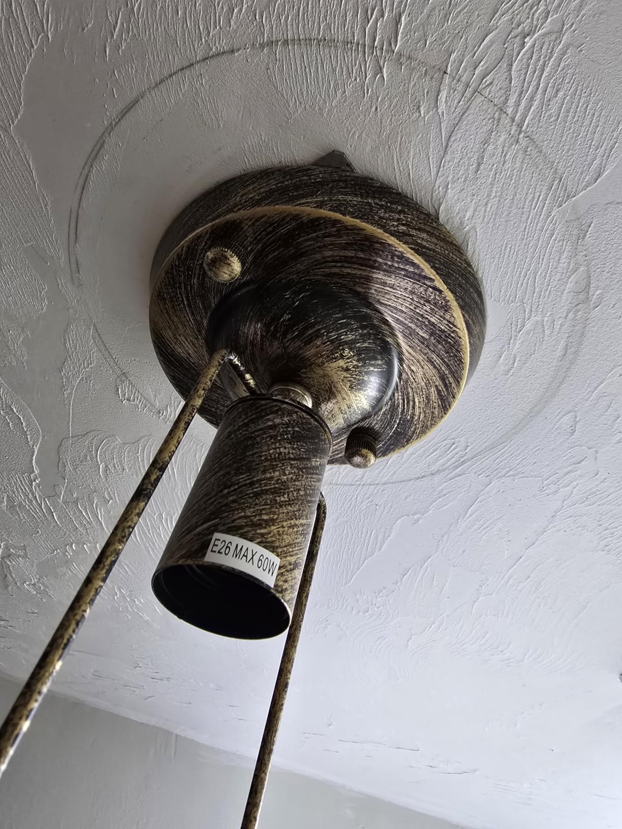 UOFUS Glass Ceiling Light Fixture Vintage Small Semi Flush Mount Chandelier Oil Rubbed Bronze Mini E26 Ceiling Lamp for Hallway Bedroom Bathroom Closet customer photo 2