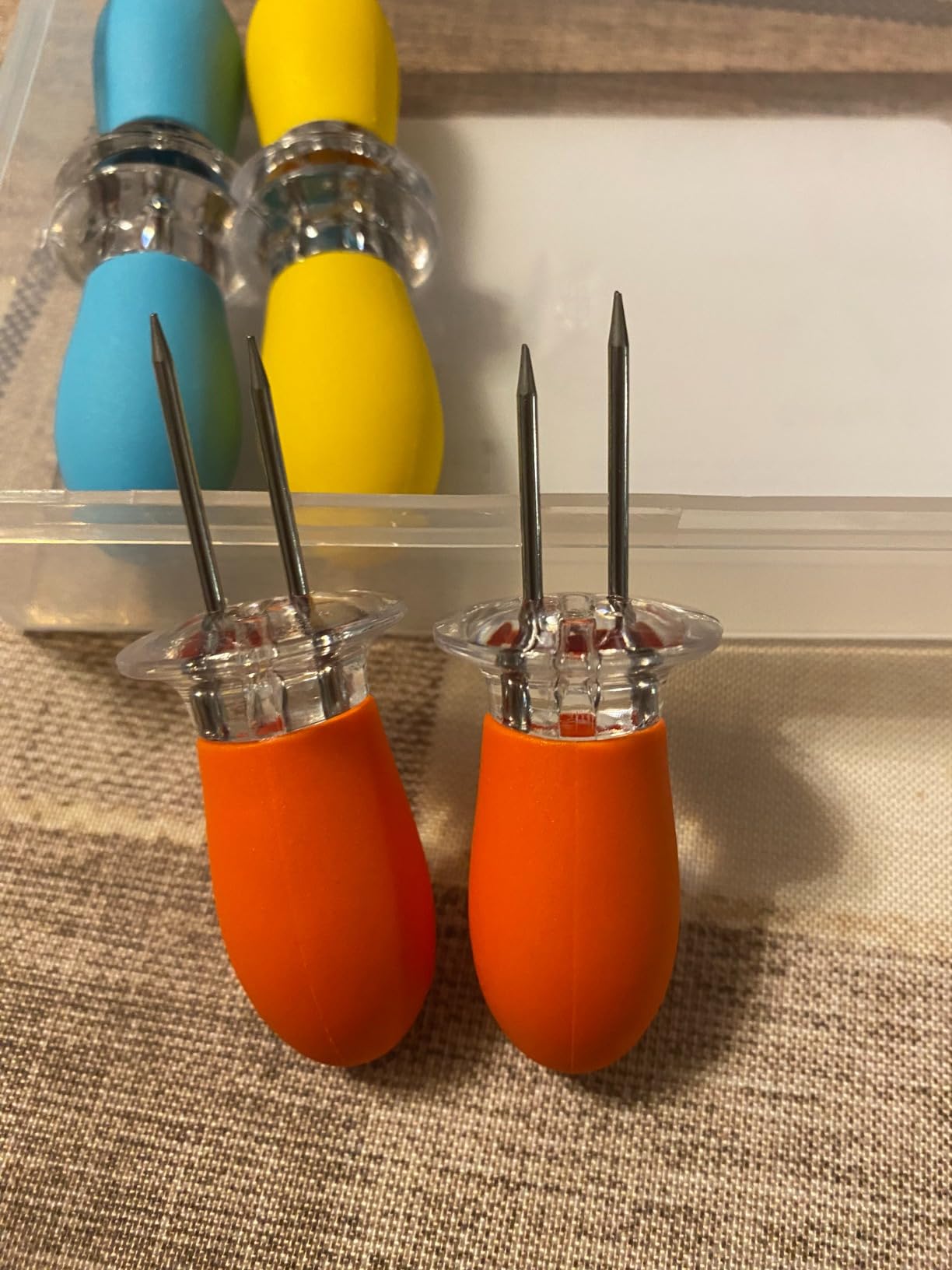 Girla Interlocking Corn on the Cob Holders Set - 5 Pairs (10 Pcs) Corn Cob Holders with Silicone Handles, Dishwasher Safe customer photo 1