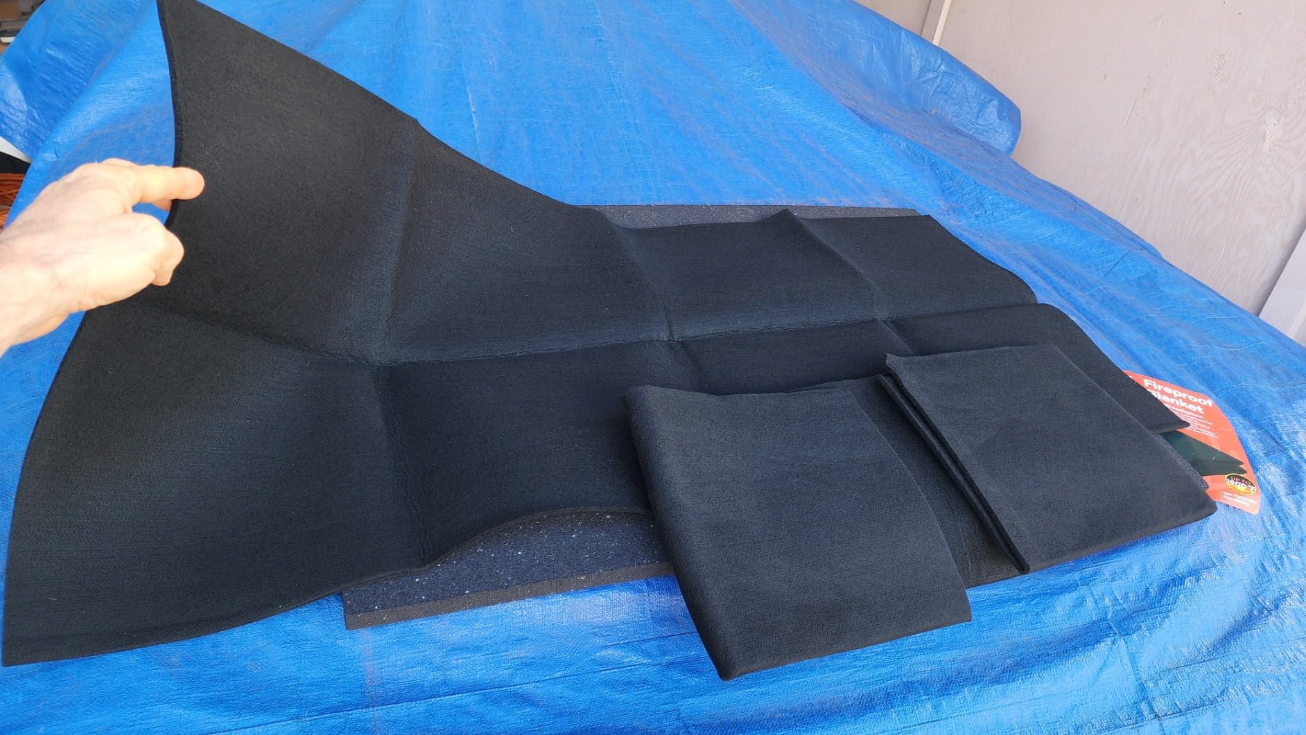 Matace Welding Blanket Fireproof 40x40 Inch Carbon Felt Soldering Mat & Pad, 5mm Flame Retardant Fabric, Heat Shield for Brazing, Automotive Repair, Grill & Smoker, HVAC Plumbing, Black customer photo 2