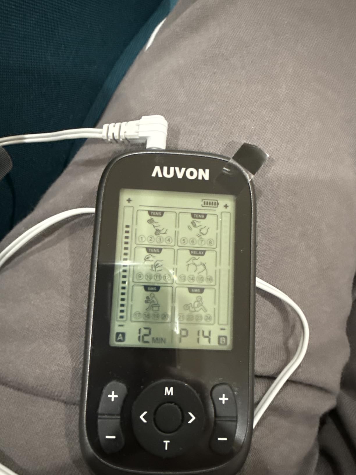 AUVON 3-in-1 TENS Unit Muscle Stimulator, EMS Massage Machine with 40 Intensities for Gradual Shoulder, Sciatica, Back Pain Relief, 24 Modes Rechargeable Electronic Pulse Massager customer photo 1