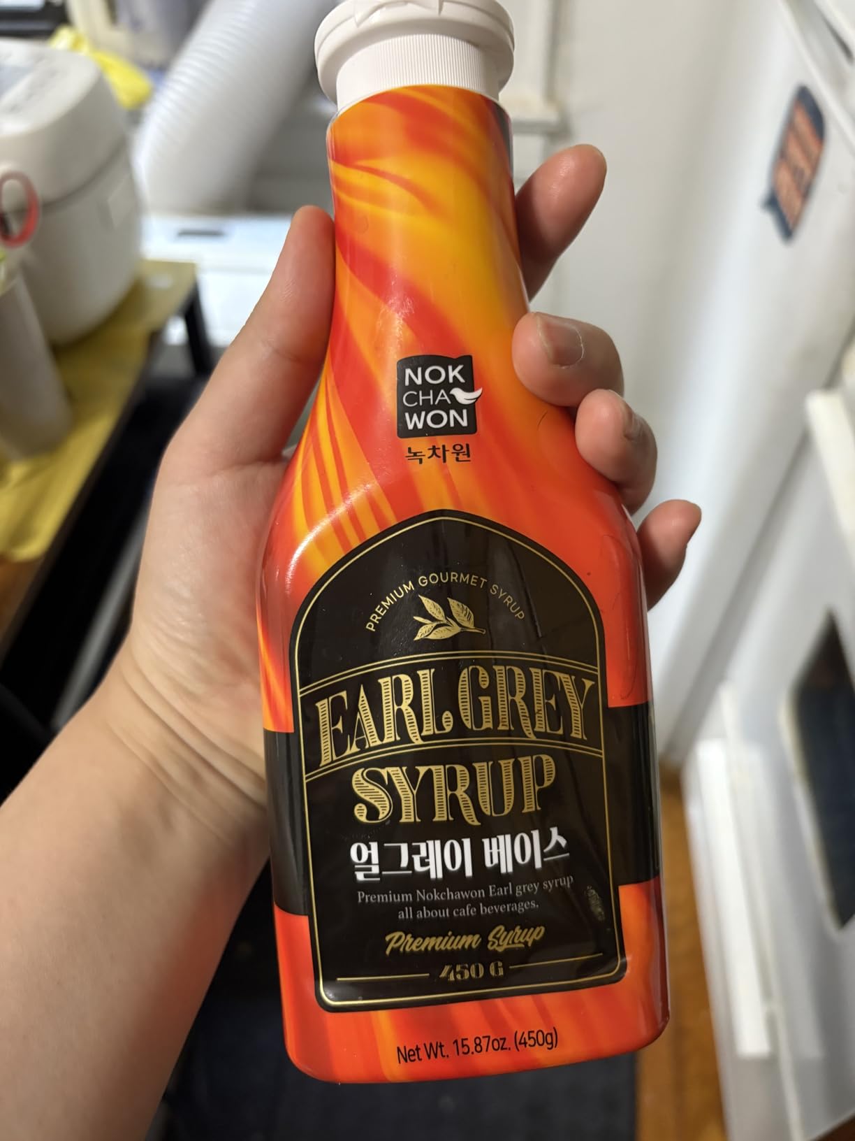 [Nokchawon] Earl Grey Tea Syrup - Aromatic Bergamot Sweetener for Spring Beverages, London Fog Tea Lattes and Home Bar Mixology - Versatile Beverage Base for Mocktails, 15.22 fl oz customer photo 1