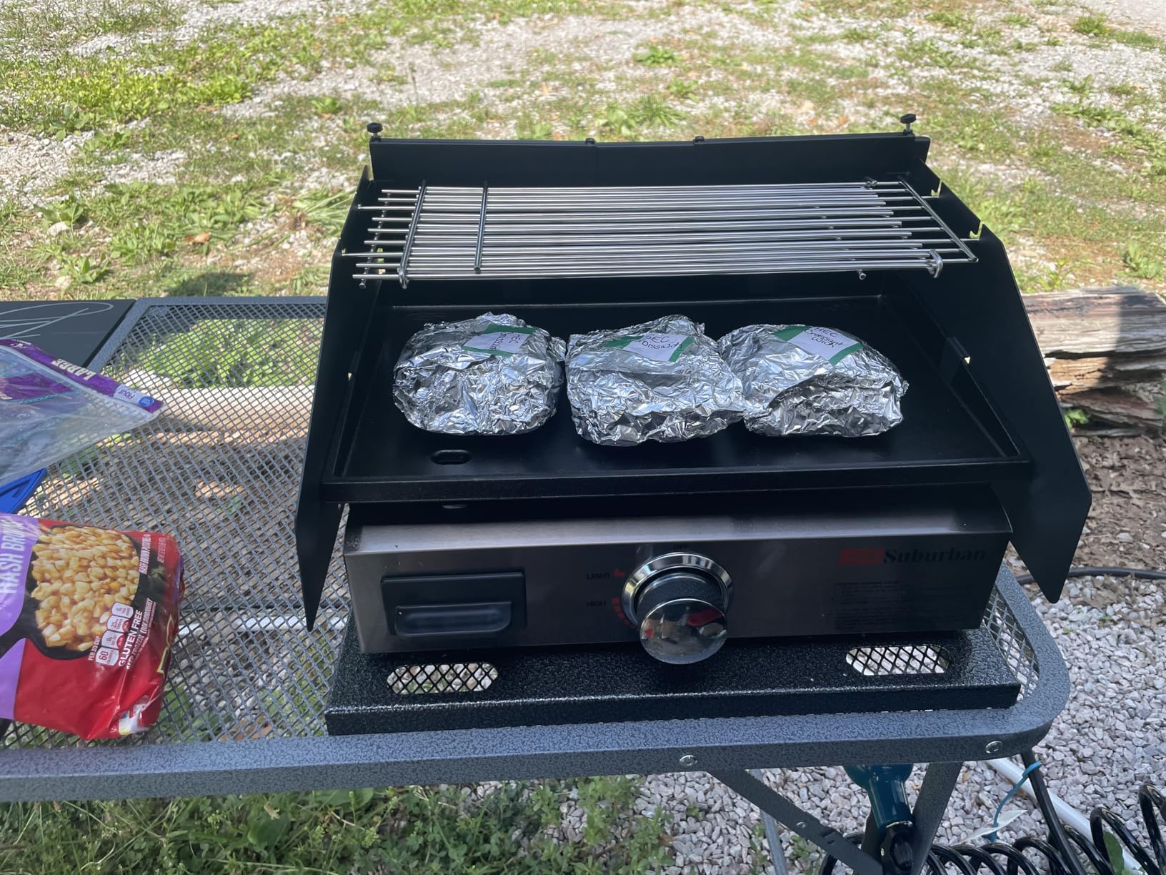 Universal Wind Guard and Warming Rack Fit for Griddle Without a Hood from 28