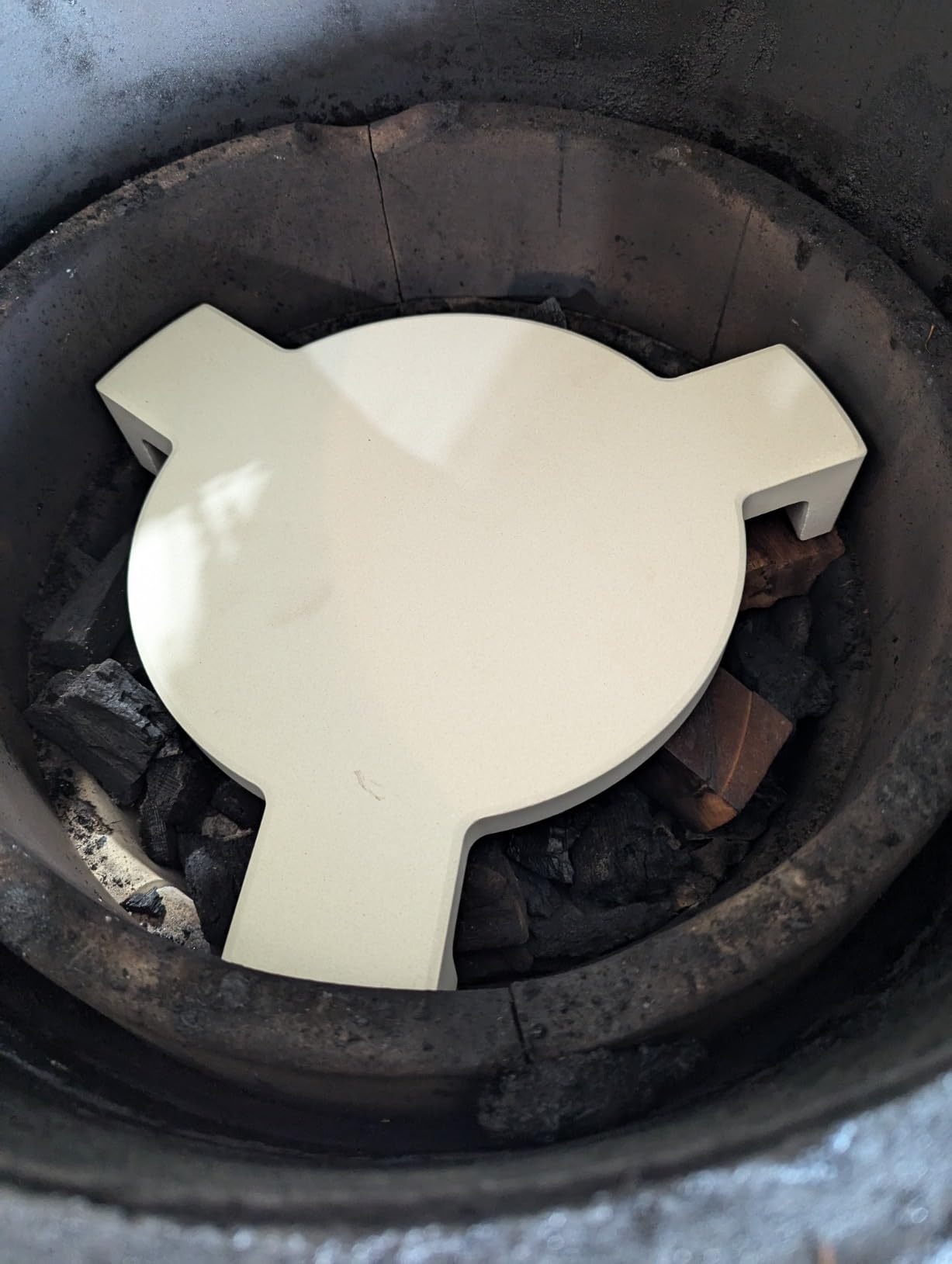 15 inch Heat Deflector, Plate Setter, Pizza Stone, Smoking Stone for Medium Big Green Egg Grill and 15