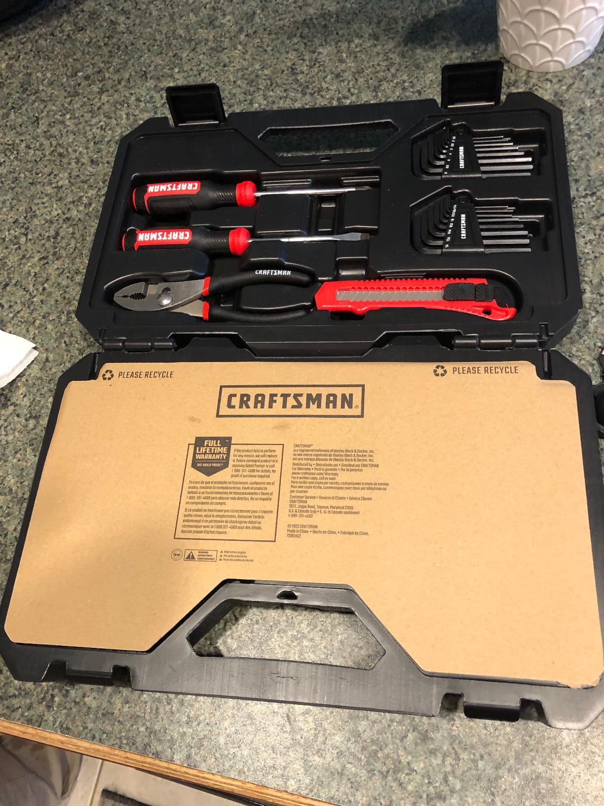 57 Piece Mechanics Tool Set Home Tool Set, Sockets, Ratchet, Screwdrivers, Hammer, Pliers, Hex Keys, Specialty Bits Hand Tools (CMMT99447) customer photo 2