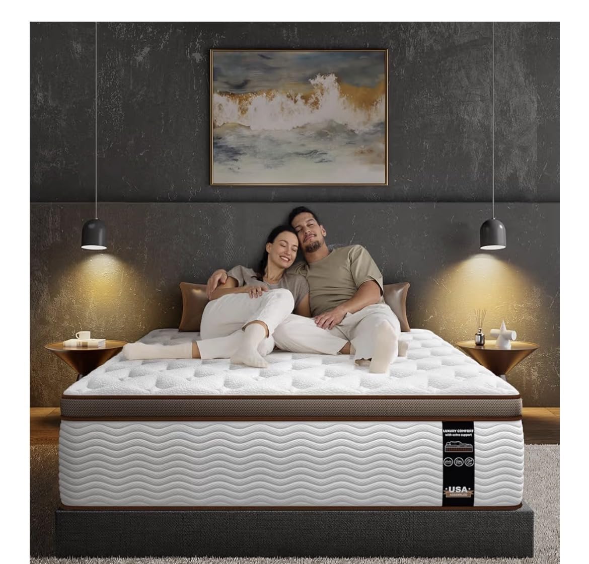 BedStory Queen Mattress 14 Inch - Firm Hybrid Mattress with Orthopedic Spinal Support for Back Pain - 2.0mm Advanced Pocket Spring and Motion Isolation Technology, CertiPUR-US Certified customer photo 2