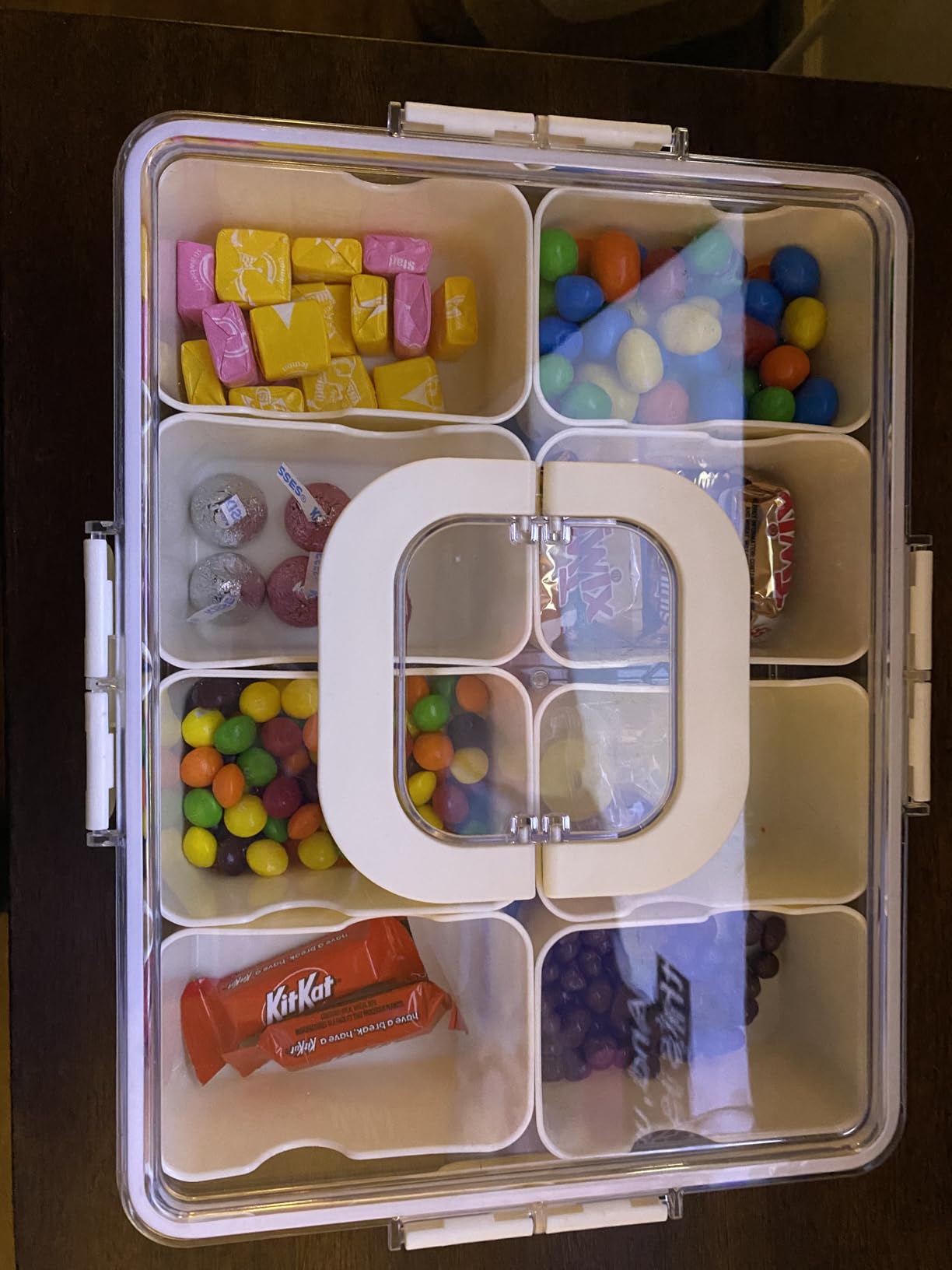 Snackle Box Container, Dishwasher Safety - Divided Serving Tray with Lid and Handle, Charcuterie Board for Portable Snack Platters - Clear Organizer for Fruits Snacks, Perfect for Road Travel customer photo 2