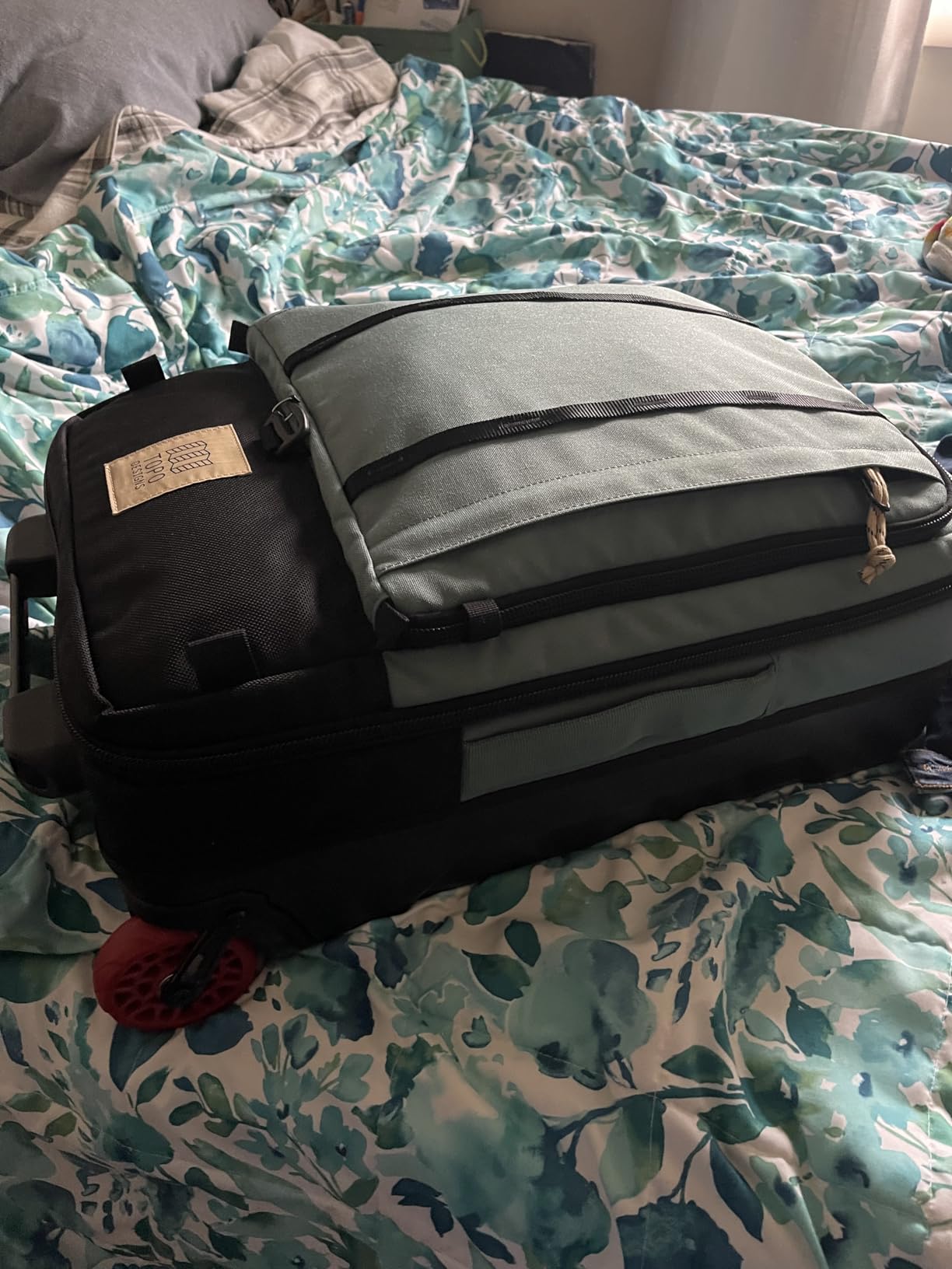 Global Travel Roller Bag Suitcase, Carry-On Friendly, 3 Carry Options, Smooth Heavy Duty Wheels, Telescoping Handle, Designed in Denver CO USA, PFAS Free (Olive/Olive) customer photo 1