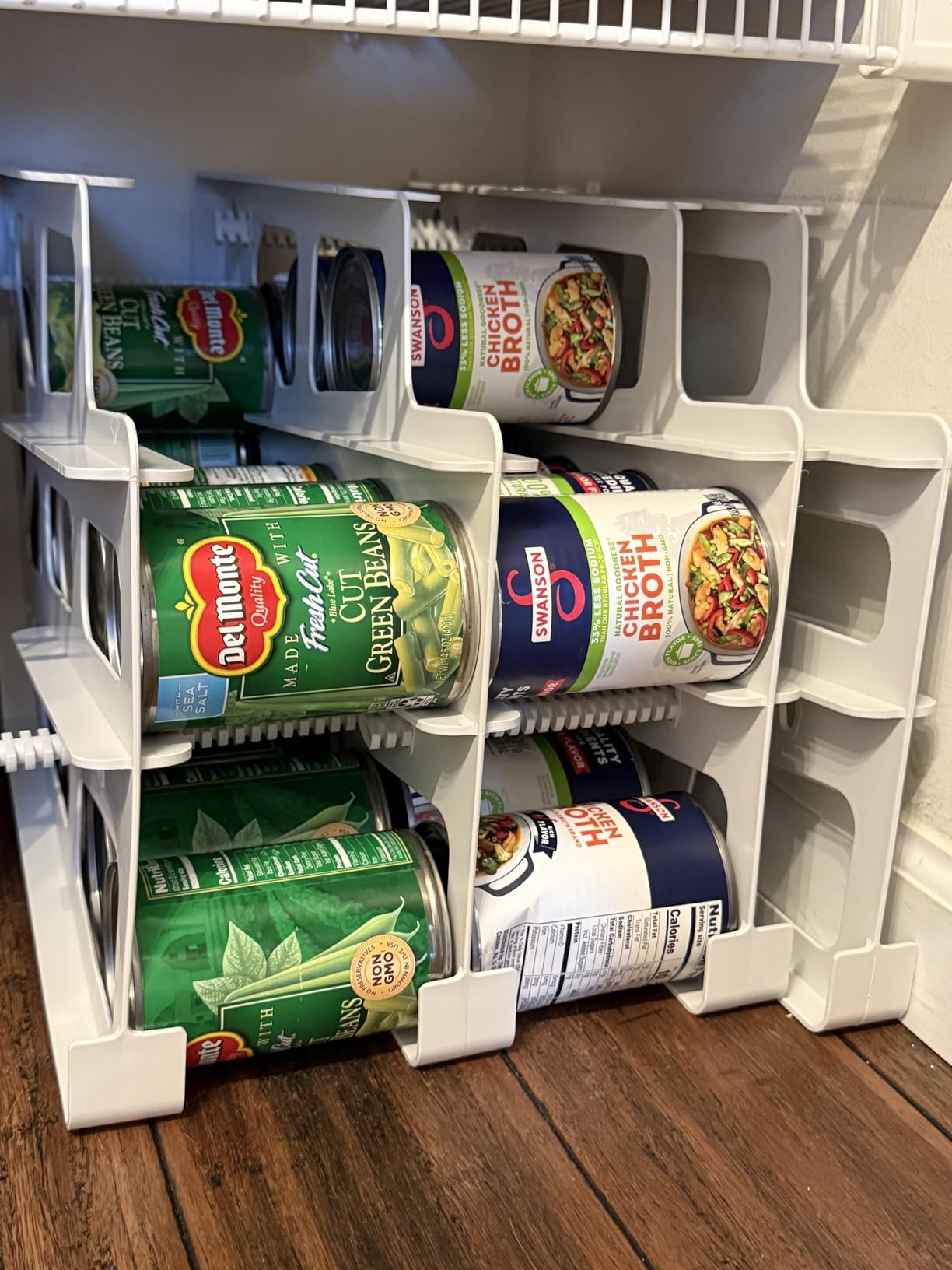 FIFO Can Tracker 3-Pack - 3-Tier Rotating Food Can Organizer for Pantry, Expandable Soda Can Storage for Kitchen, Holds 54 Cans of Food or Soda customer photo 2