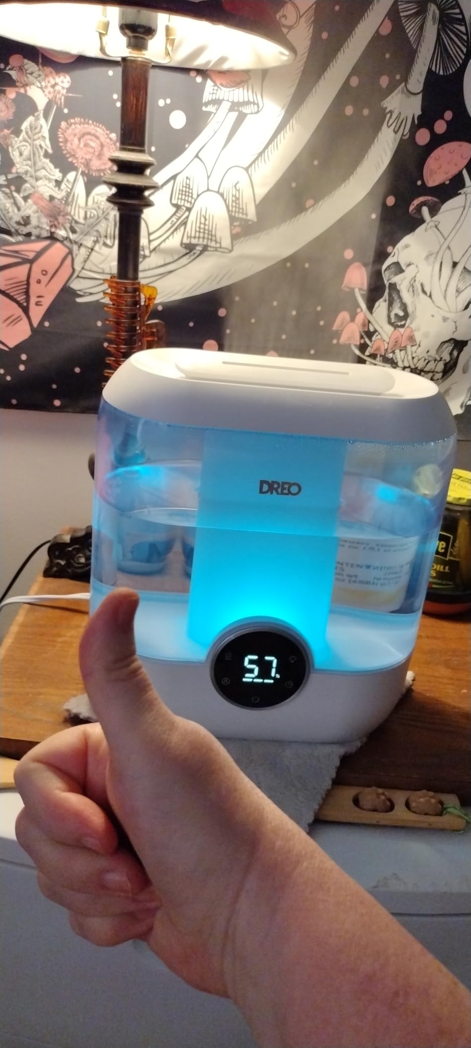DREO Humidifiers for Bedroom, 6L Easy to Fill & Clean, 60H Runtime for Large room, 28 dB Quiet Cool Mist Air Humidifier for Plant, Baby Nursery, Home, Indoor, Night Light, Precise Humidity Control customer photo 2