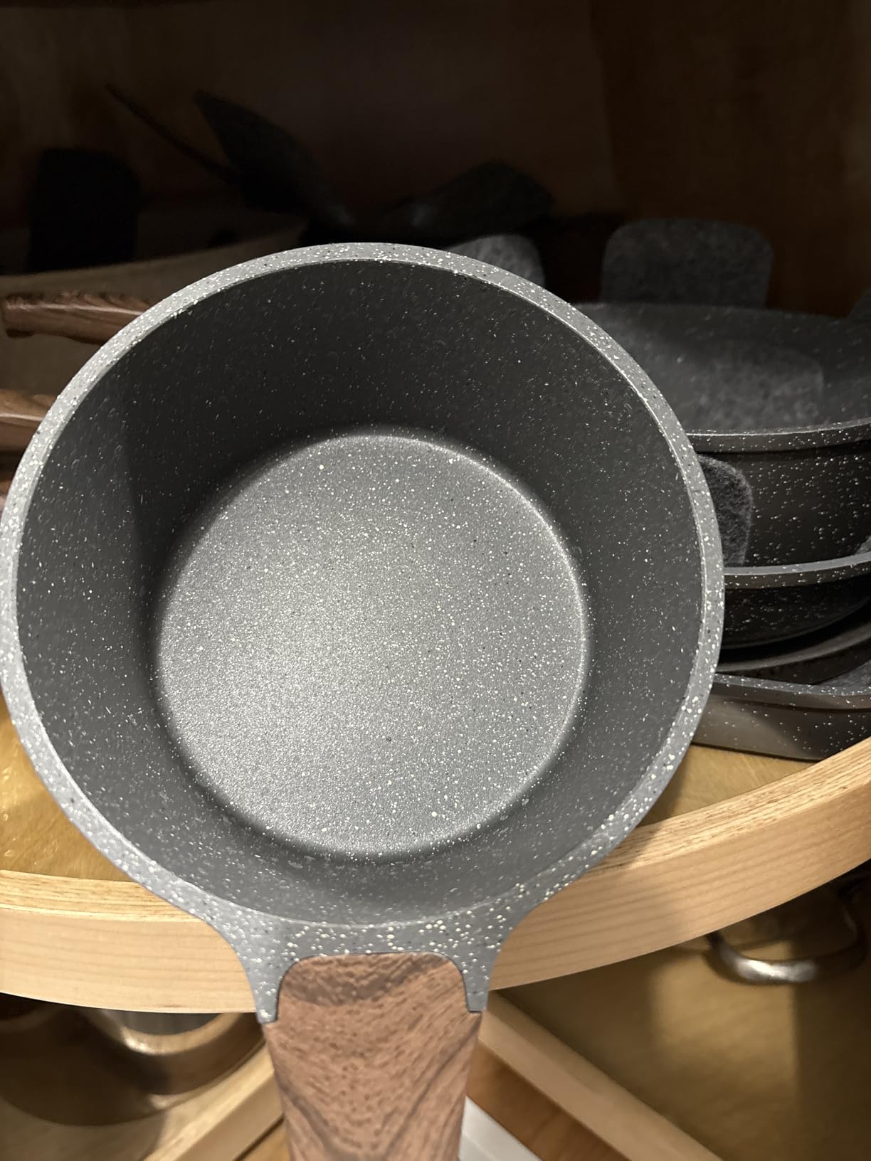 SENSARTE Nonstick Cookware Set, 23 Piece Pots and Pans Set with Swiss Granite Coating, Healthy Non Stick Kitchen Cooking Set, Stay-Cool Handles, Gray customer photo 2