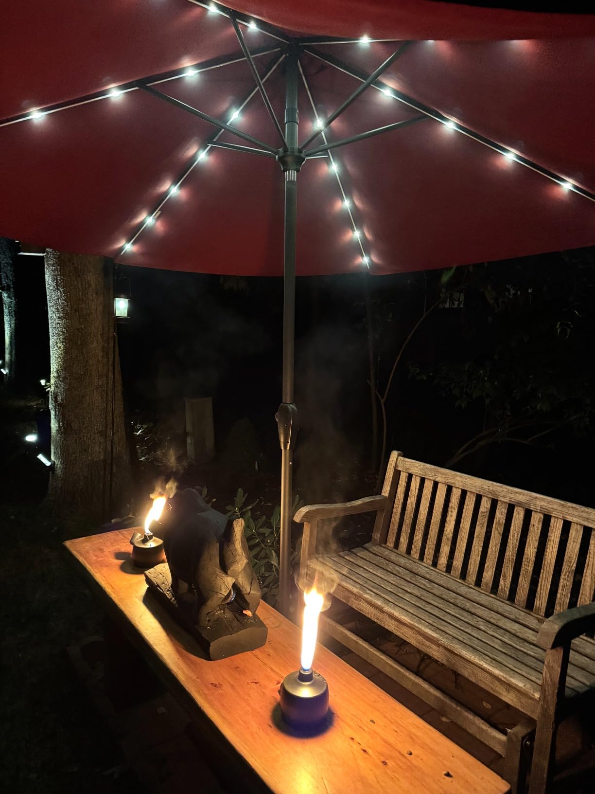 4-Pack Citronella Tabletop Torches, MQKIWAO 21 oz Table Top Torches for Outdoor, Metal Oil Burner Candles with Fiberglass Wick customer photo 2