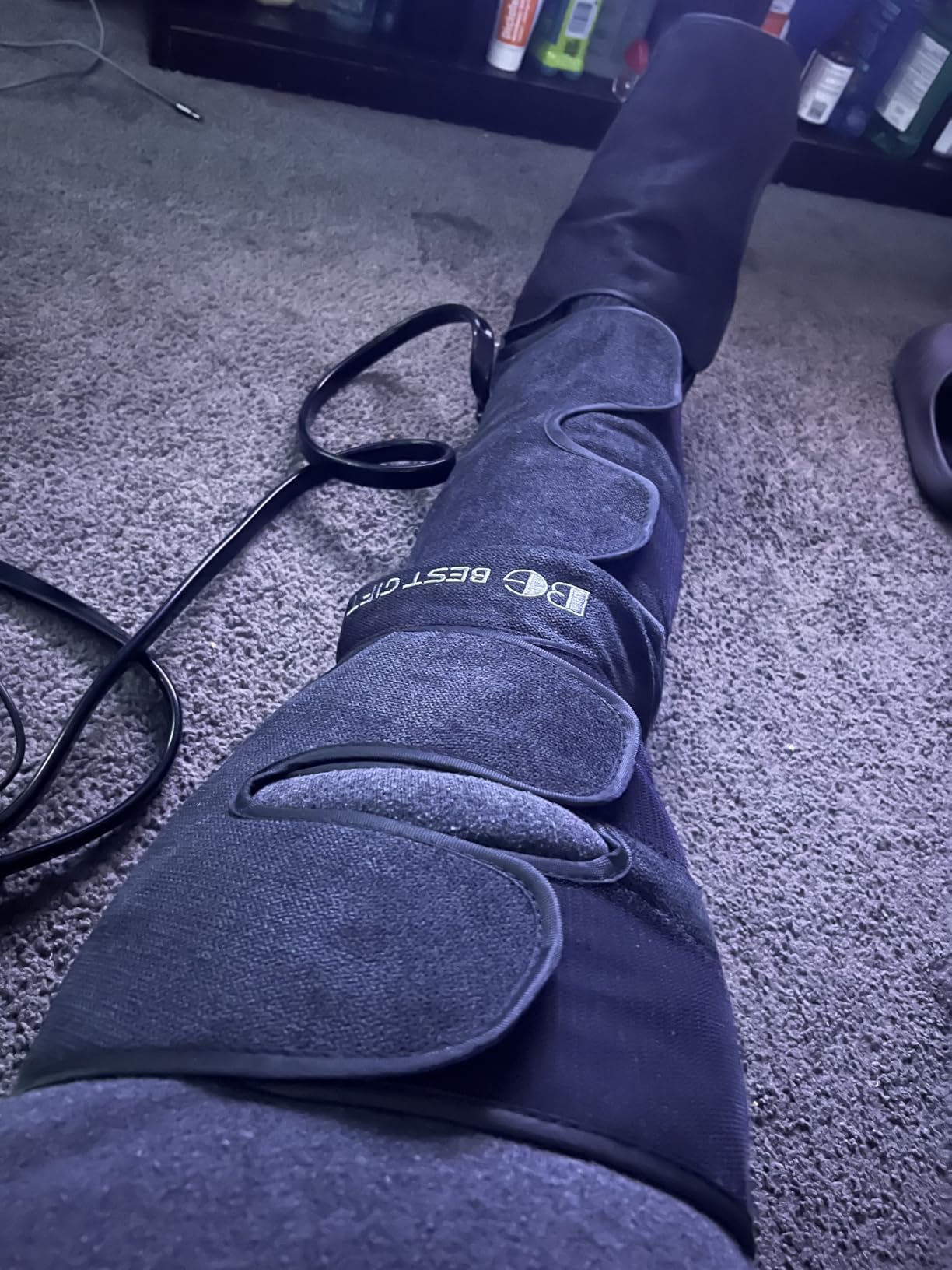 Air Compression Massager with Heat for Comprehensive Leg and Foot Therapy, Helpful for Varicose Veins, Cramps, Edema customer photo 1