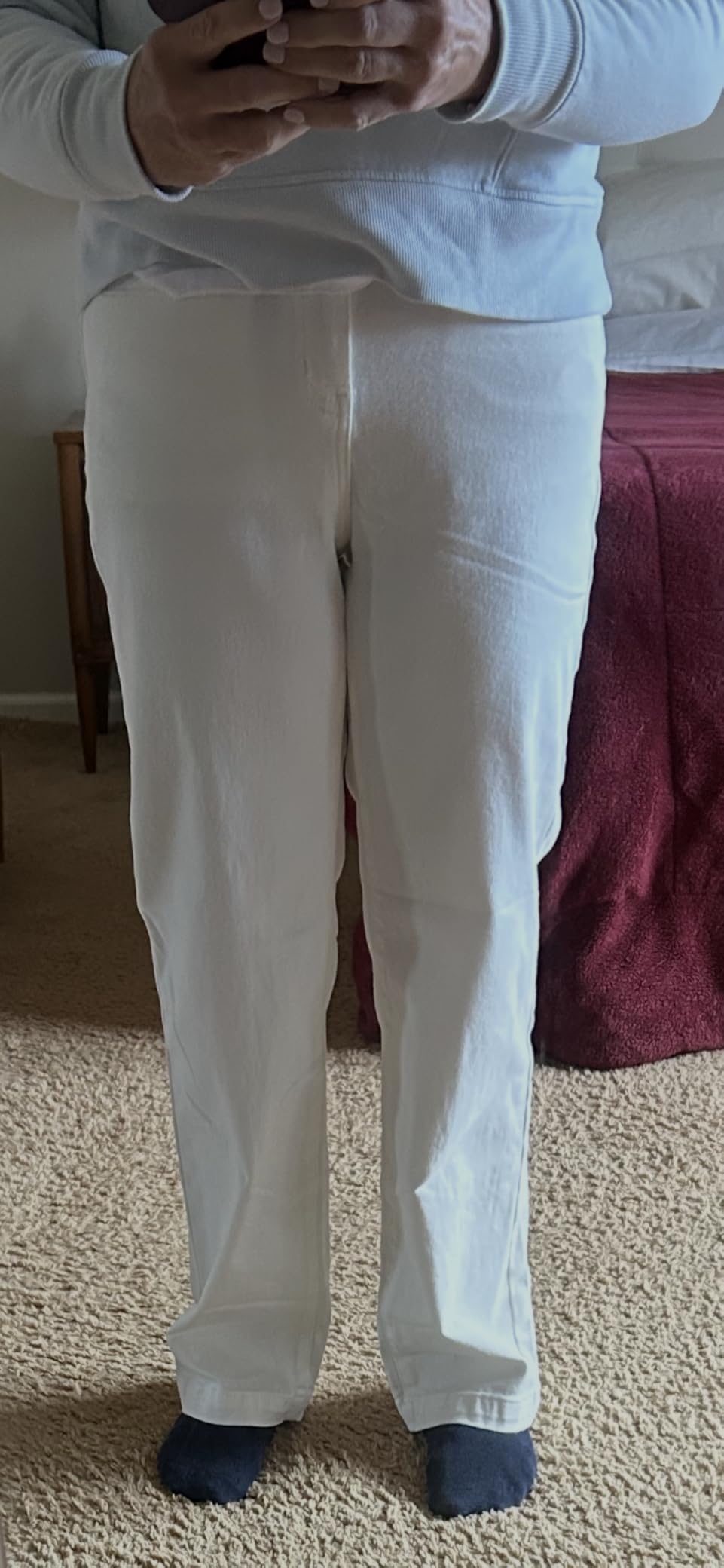 Sidefeel Women's Jeans High Waisted Straight Leg Stretchy Jeans Trendy Loose Wide Leg Zimbaplatinum Denim Pants with Pockets customer photo 1