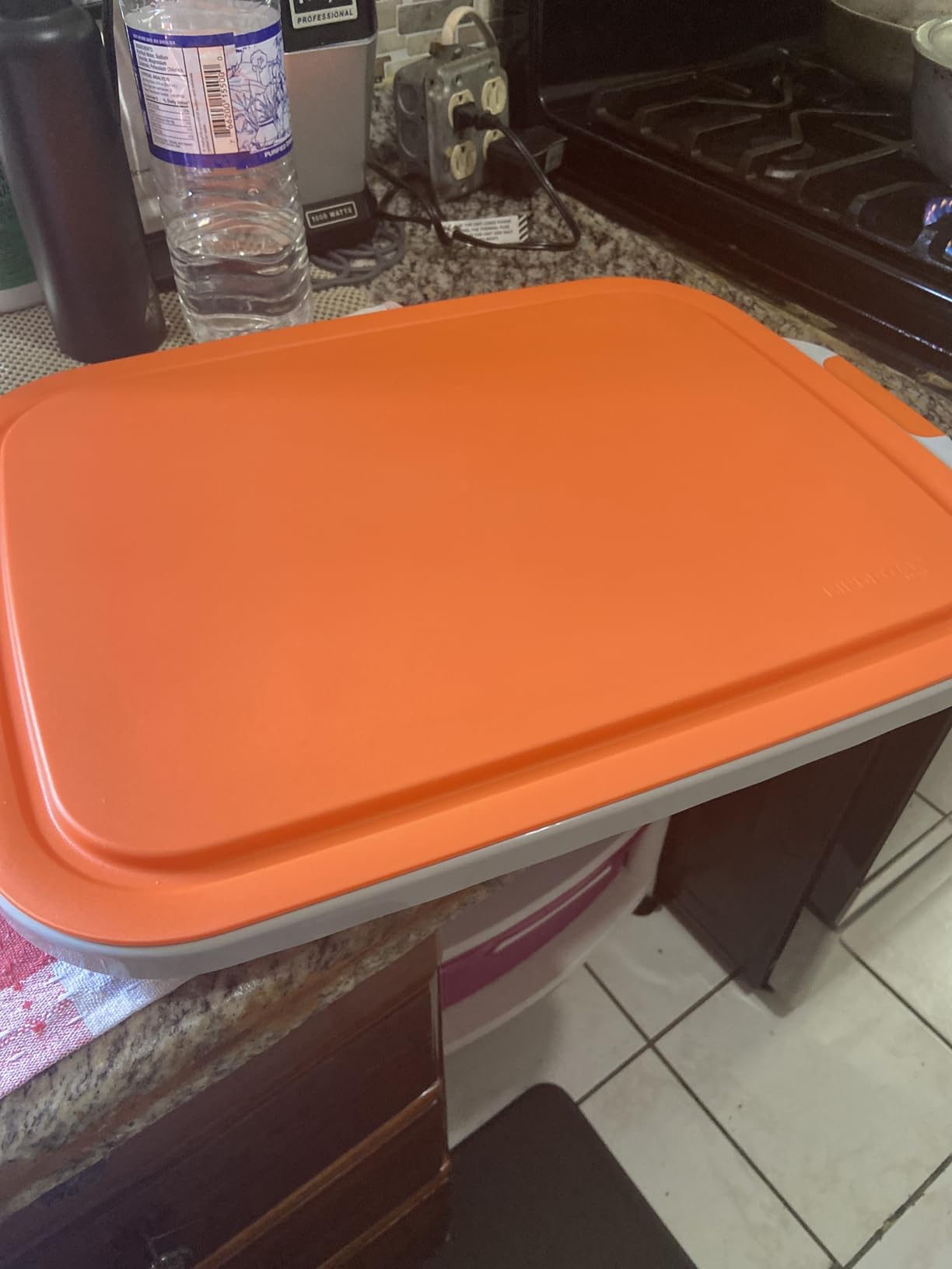 BIRDROCK HOME Collapsible Large BBQ Prep Tub w/Cutting Board, Multi-Function Grill Caddy w/Colander & Lid, Portable Silicone Dish Bowl for Picnic, Tailgate, Camping - Black customer photo 2