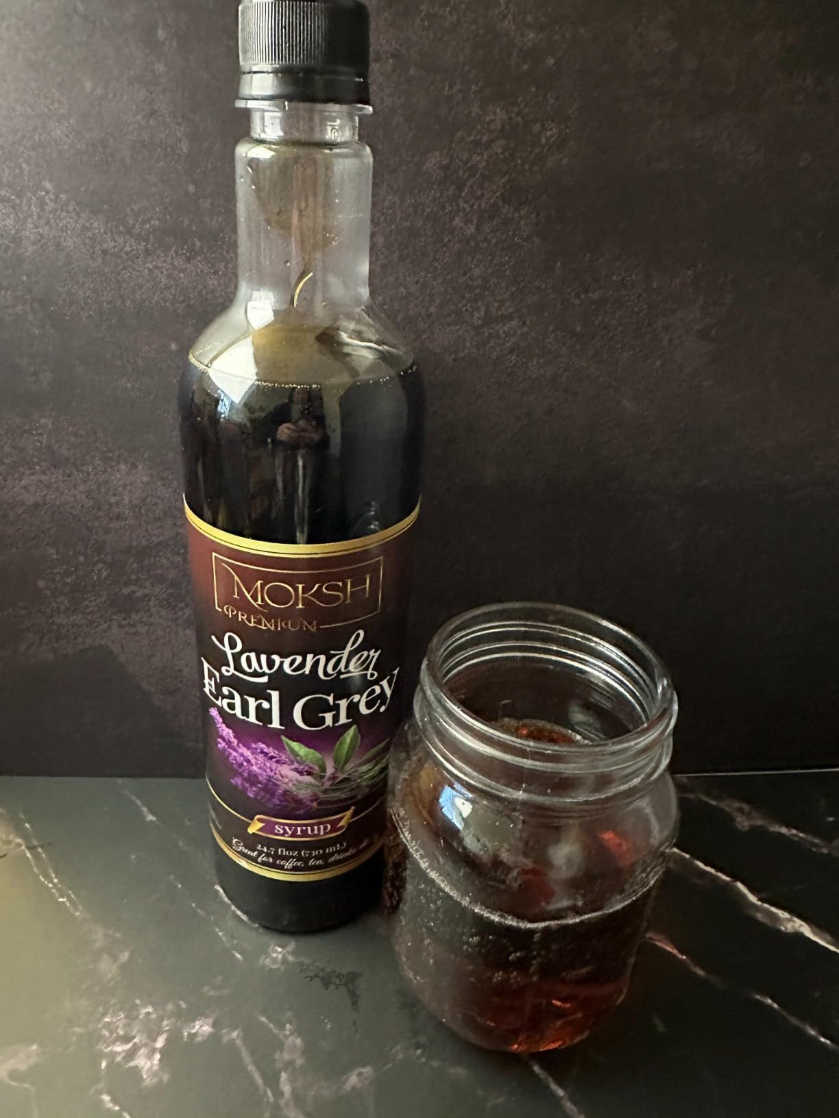Lavender Earl Grey Syrup with Real Sugar, Lavender Syrup for Coffee, Lattes, Cocktails, Tea, Lemonade, Soda, and Iced Tea, 24.7 oz customer photo 1
