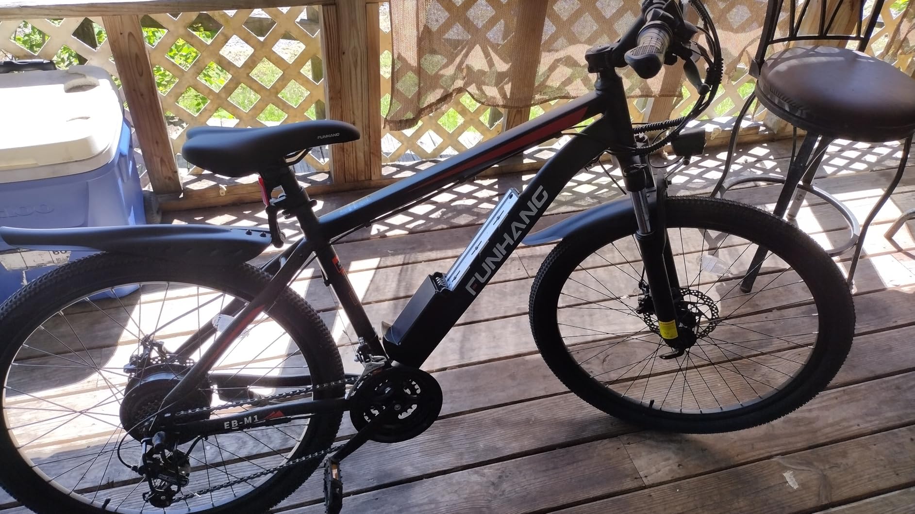 Funhang Electric Bike for Adults, 1000W Peak Ebike, 50Miles 21.7MPH Electric Mountain Bike, 26