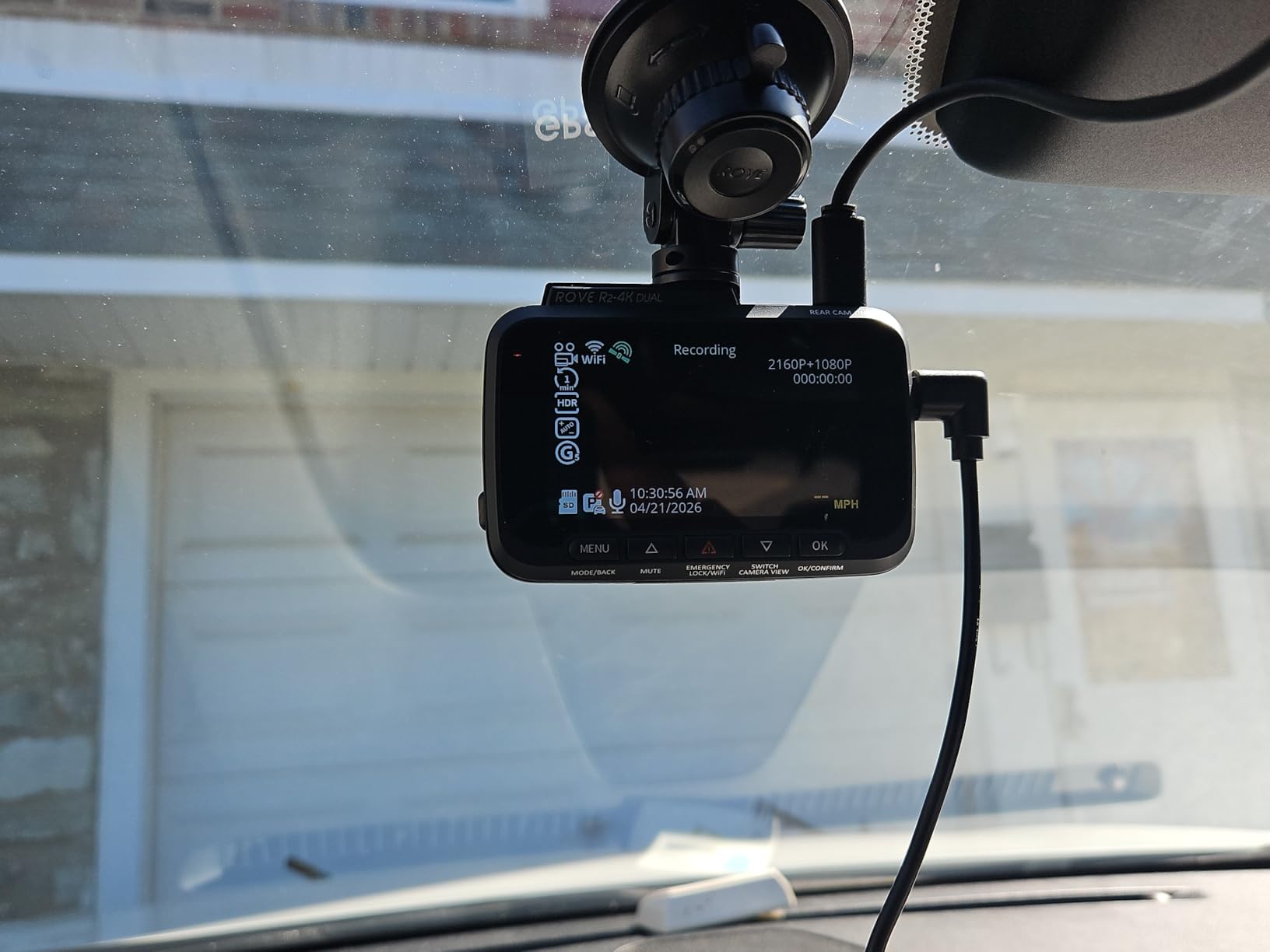 ROVE R2-4K DUAL Dash Cam Front and Rear, STARVIS 2 Sensor, FREE 128GB Card Included, 5G WiFi up to 20MB/s, 4K 2160P/FHD, 3