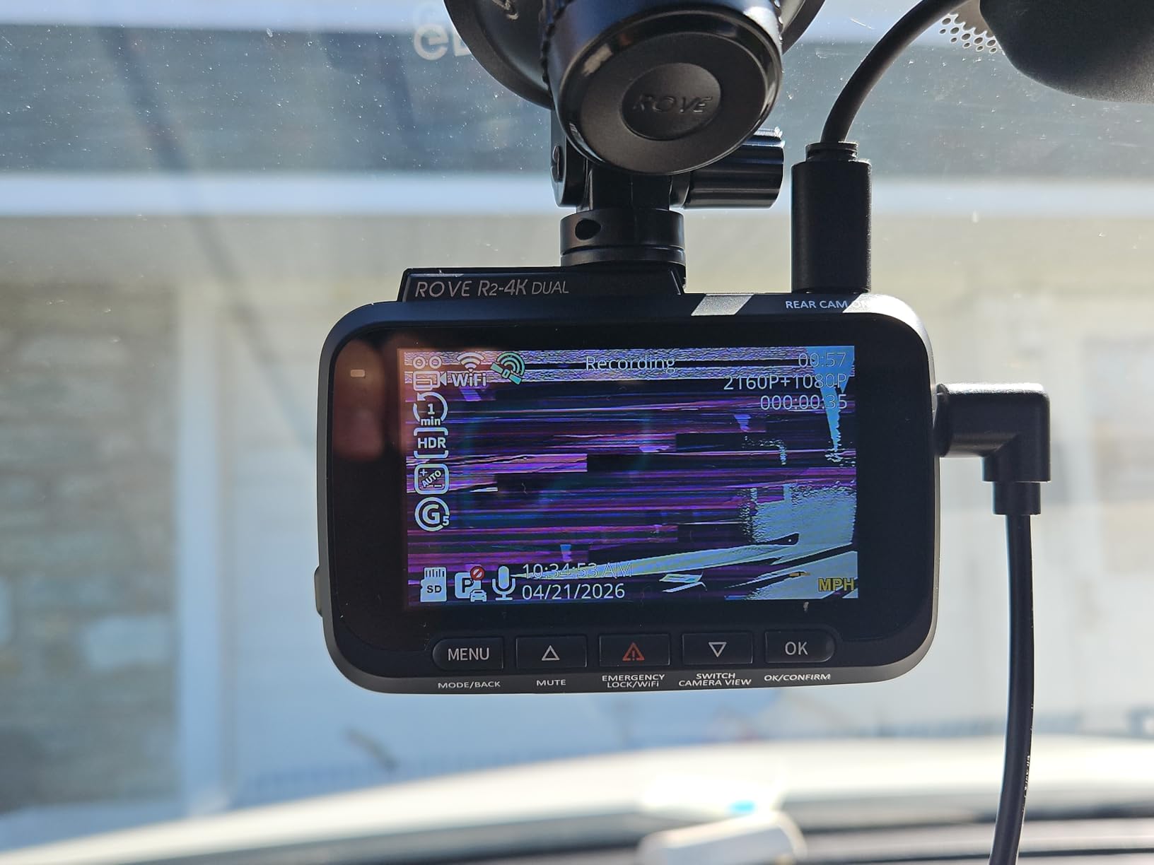 ROVE R2-4K DUAL Dash Cam Front and Rear, STARVIS 2 Sensor, FREE 128GB Card Included, 5G WiFi up to 20MB/s, 4K 2160P/FHD, 3