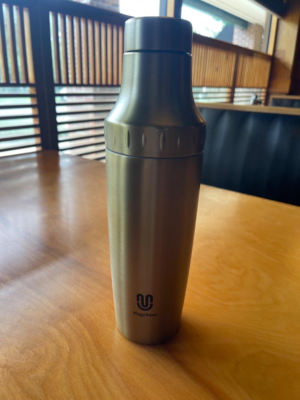 Hybrid Cocktail Shaker Set | Vacuum Insulated Stainless Steel Martini Shaker with Strainer & Jigger Lid | Travel cocktail kit with Bartender Accessory Tools | 30oz customer photo 2