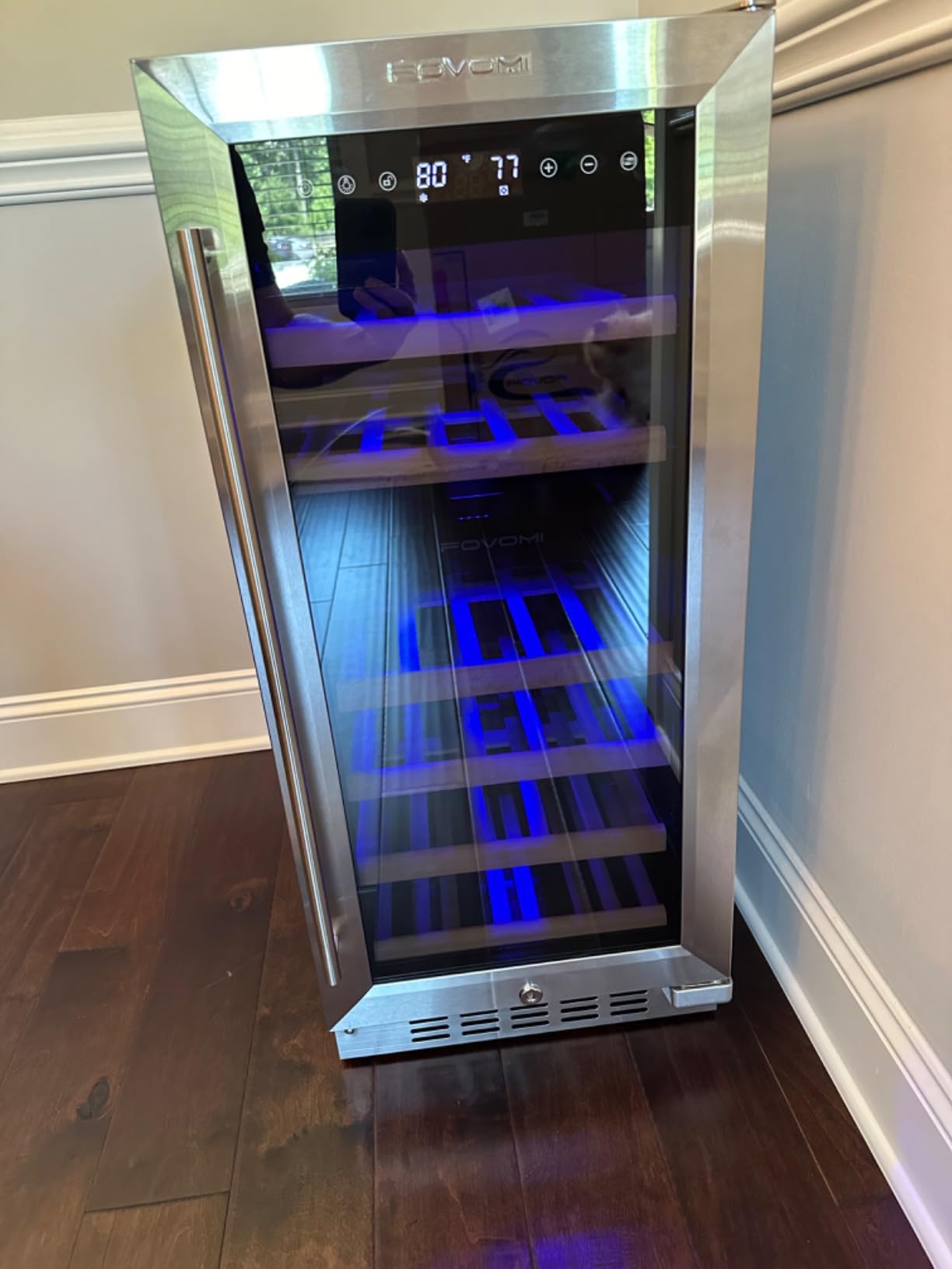 Wine Fridge, 52-bottle Wine Cooler Refrigerators Freestanding, Dual Zone Compressor Wine Chiller customer photo 2