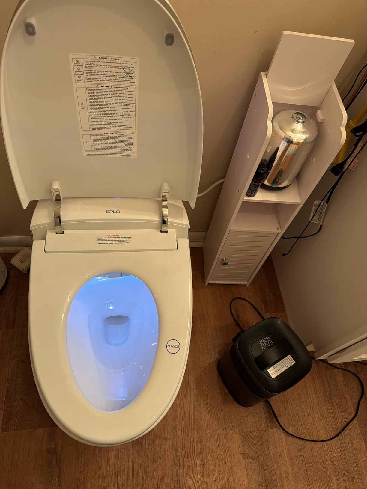 EPLO Smart Toilet with Powerful Flush, Auto Open/Close,Foam Shield, Elongated Heated Seat, ADA Comfort Height Bidet Toilet,Instant Warm Water&Dryer,Temp Display - iX7-PRO customer photo 2