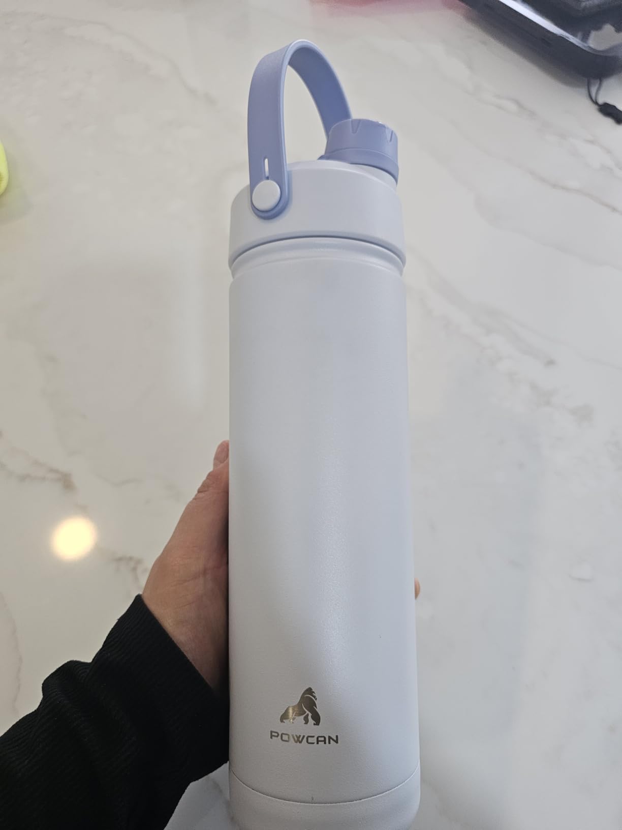 POWCAN 26 oz Insulated Water Bottle with 2-in-1 Straw and Spout Lid, Keep Cold 24H, Leak-Proof, Fits in Car Cup Holder, Stainless Steel Water Bottle for Sports, Travel, and School (Cotton Candy) customer photo 1