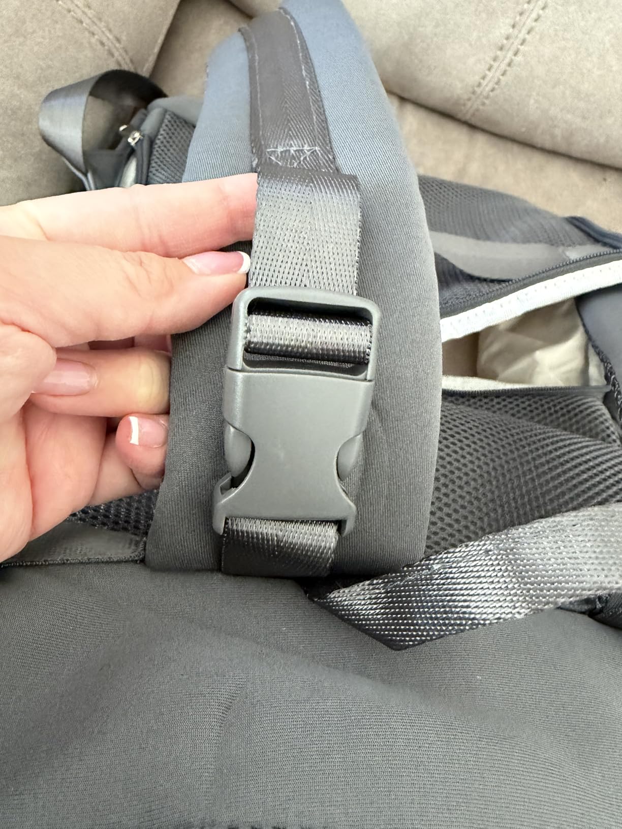 CEI-CEI Neoprene Diaper bag Backpack Waterproof Baby Changing Bags for Mom and Dad with Changing Pad Large Travel Maternity Tote with Insulated Pockets and Organised Compartments (Oat) customer photo 1