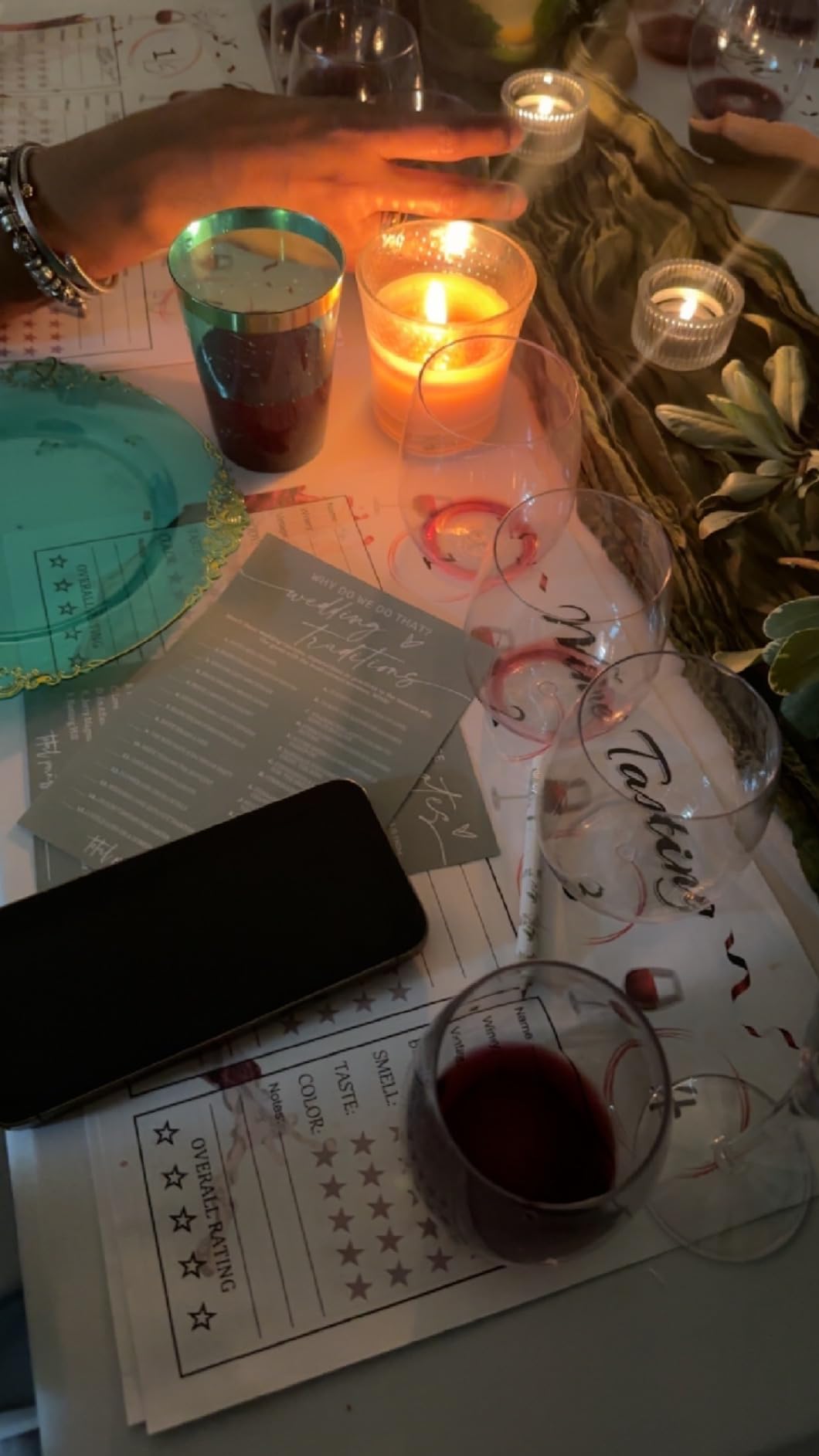 14 x 10 inch Wine Tasting Place mats Notepad 30 Count Wine Score Rating Sheet for Single Party, Girls Night Out Party Decorations customer photo 1
