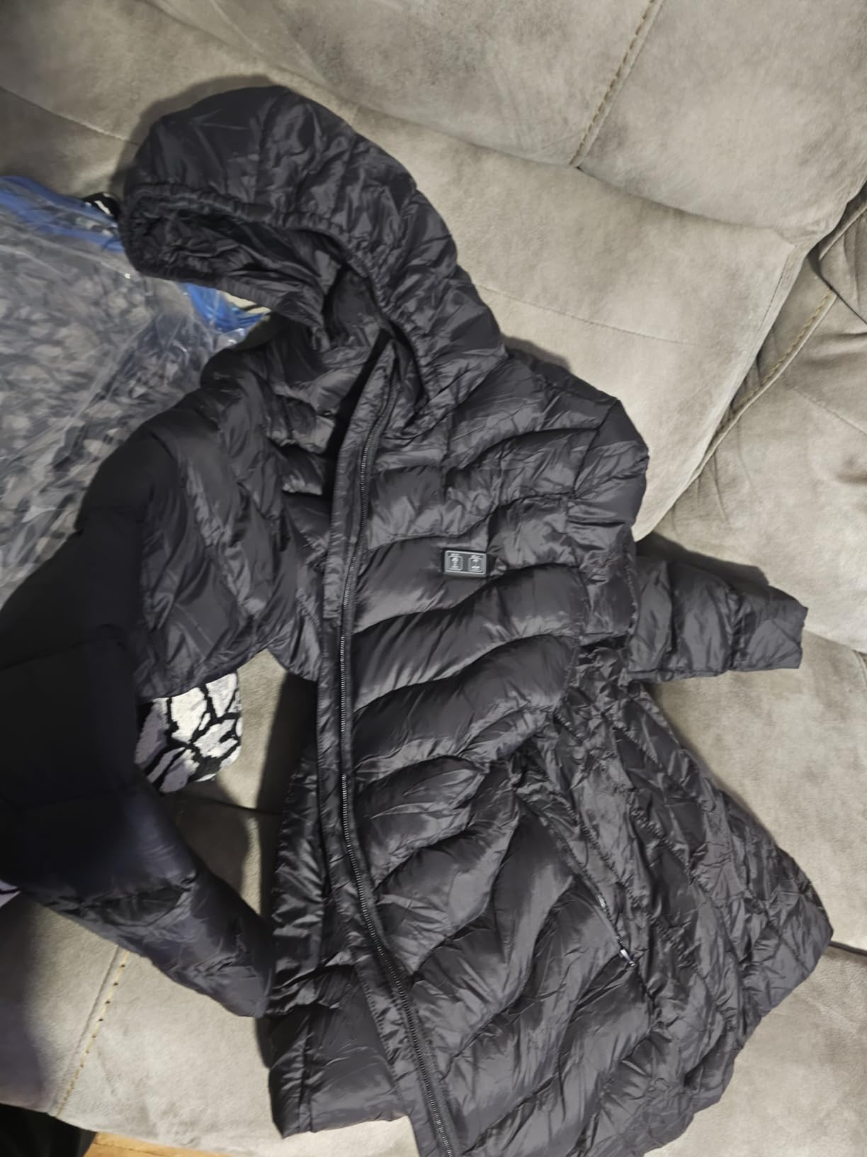 OAOA innovation Womens Heated Jacket with 10000mAh Battery Pack, Dual Control Button Heated Coat customer photo 1