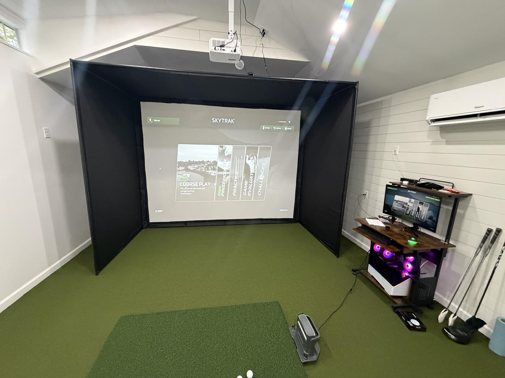 GoSports Golf Simulator Enclosure Nets - Choose 10 x 8 ft, 12 x 9 ft, or 14 x 8 ft - Complete Set with Frame and HD Impact Screen Kit customer photo 2